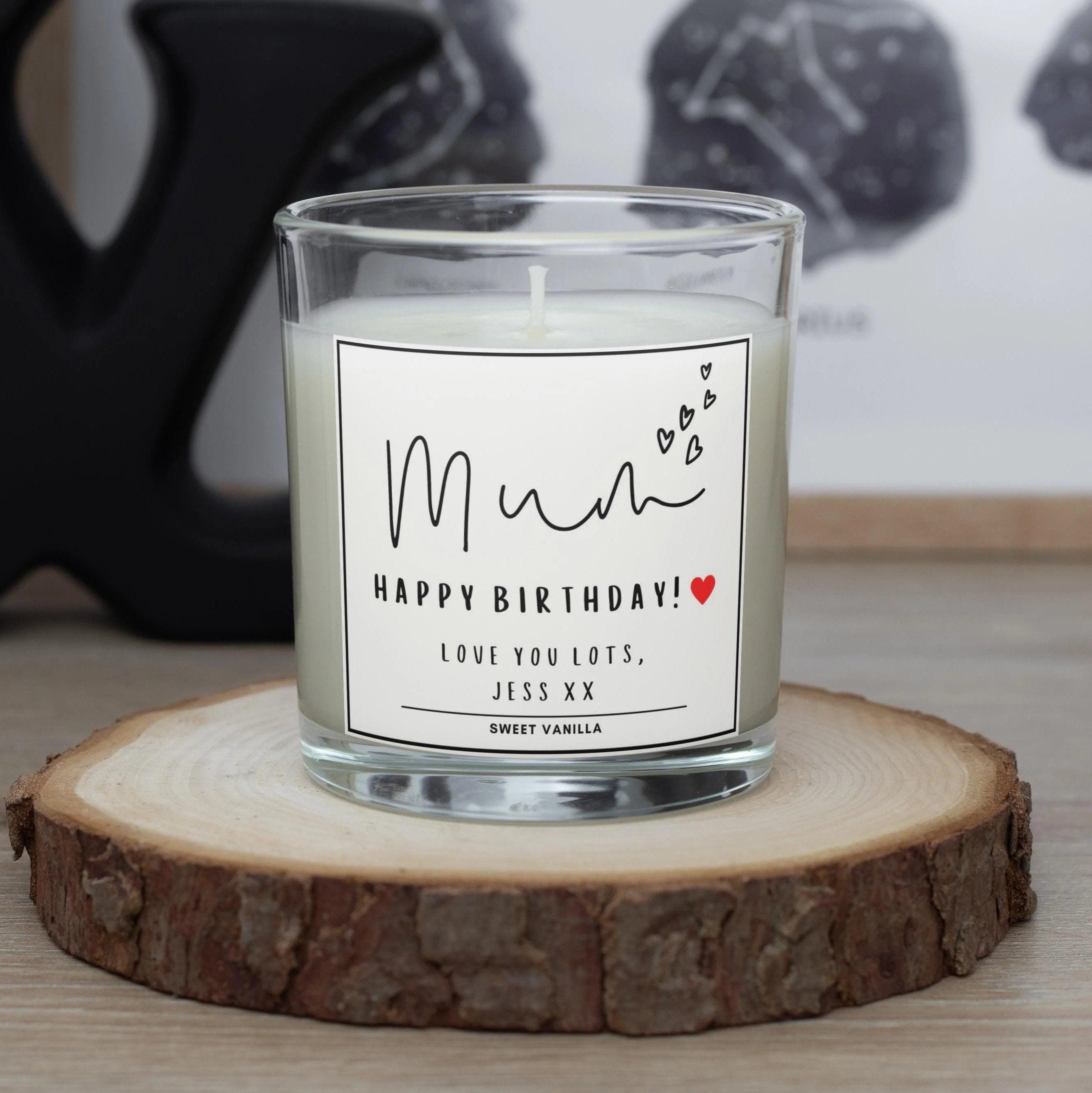 Mum Hearts Message Personalised Candle Gift | Gift for Mum | Mum Appreciation | Thank You Mum | From Son Gift | From Daughter | Mum Birthday Etsy