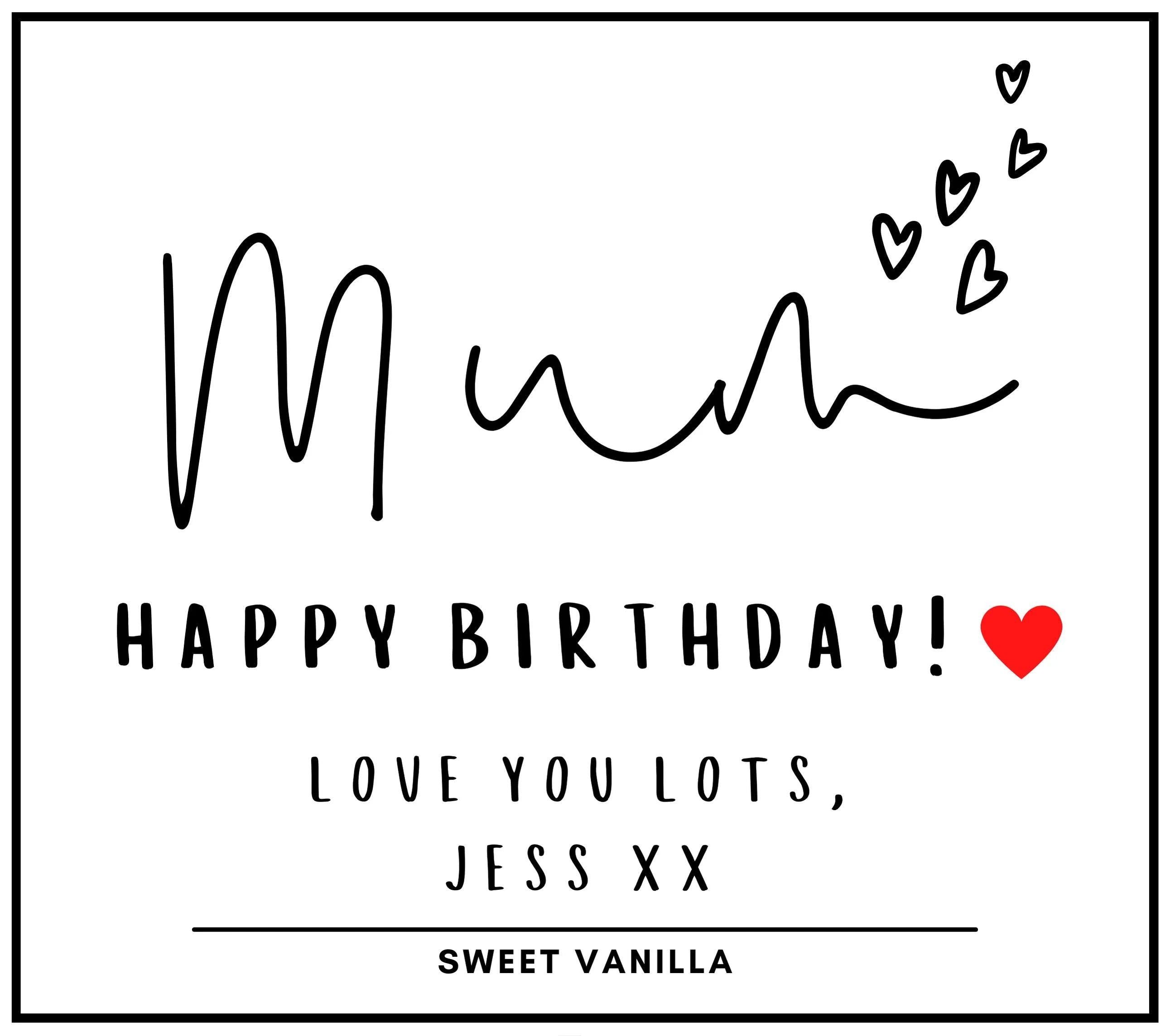 Mum Hearts Message Personalised Candle Gift | Gift for Mum | Mum Appreciation | Thank You Mum | From Son Gift | From Daughter | Mum Birthday Etsy