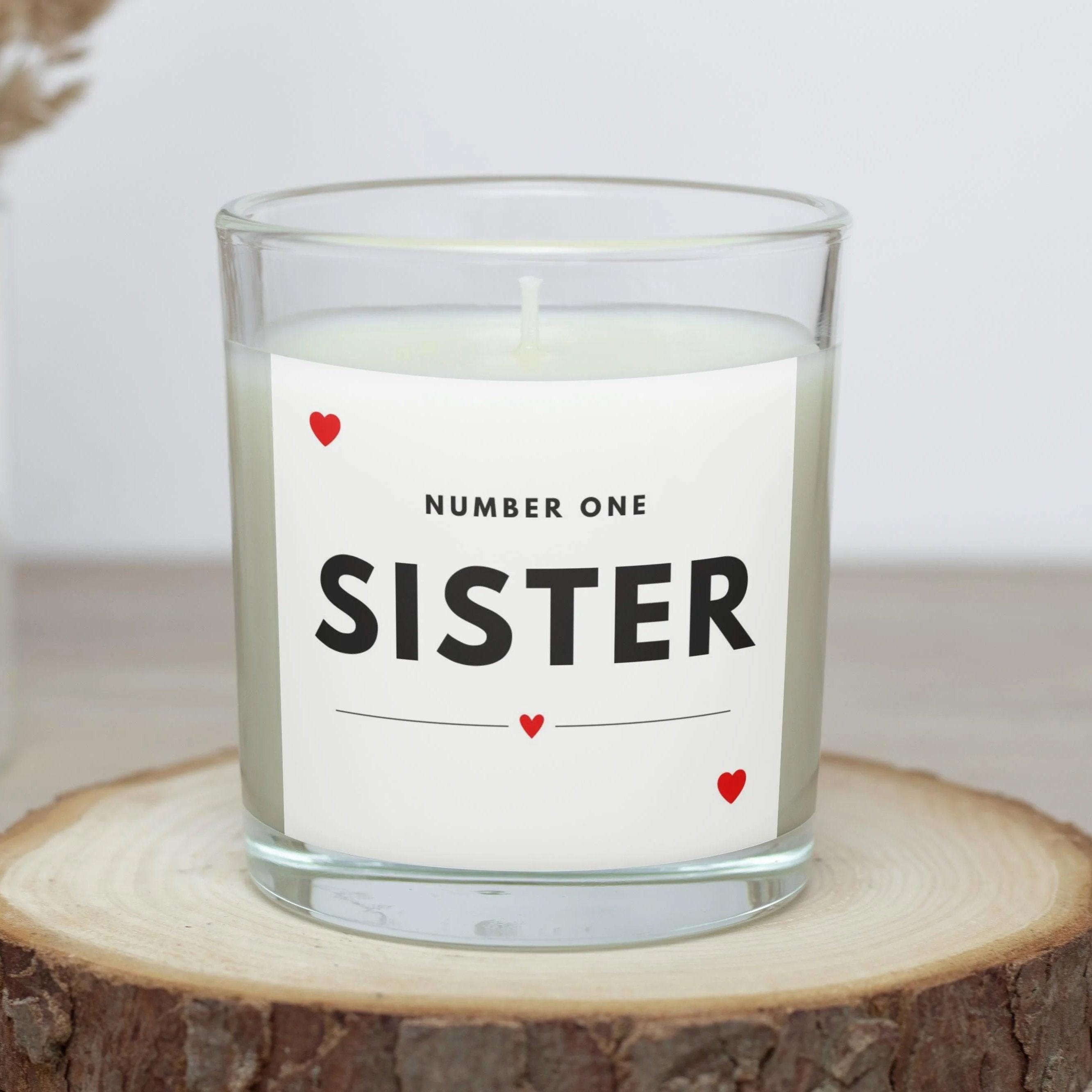 Number One Sister Personalised Candle | Gift for Sister | Thank You Sister | Sister Birthday | Sister Appreciation Gift | Christmas Gift Etsy