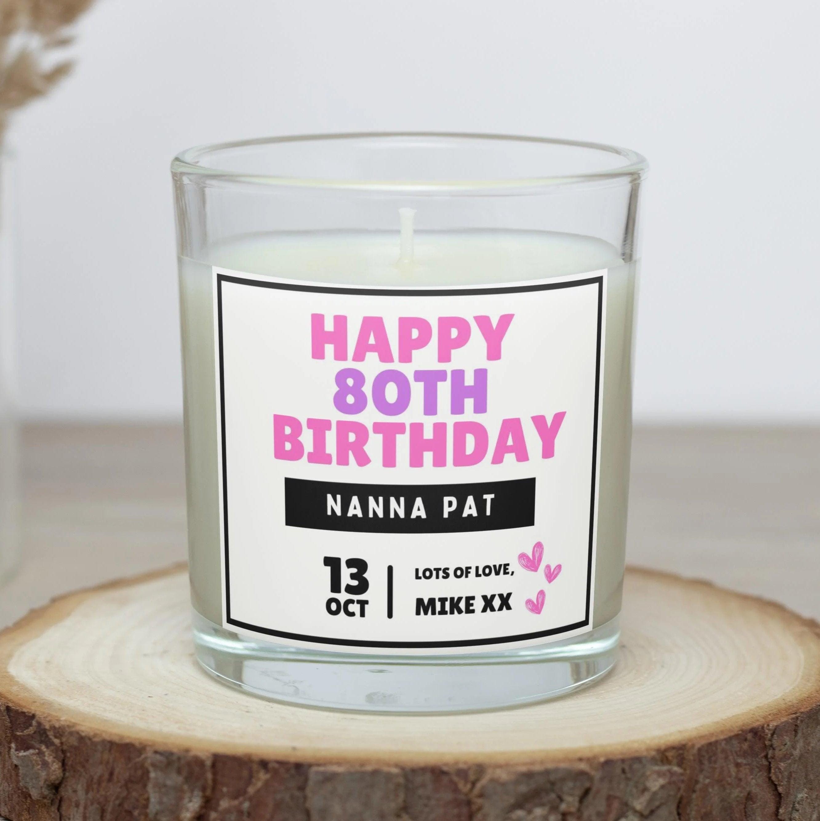 Nanna Birthday Candle | Happy Birthday Nanna Personalised Candle | Nanna Age Message Candle Gift | Happy Birthday Custom Nanna Message Gift Etsy