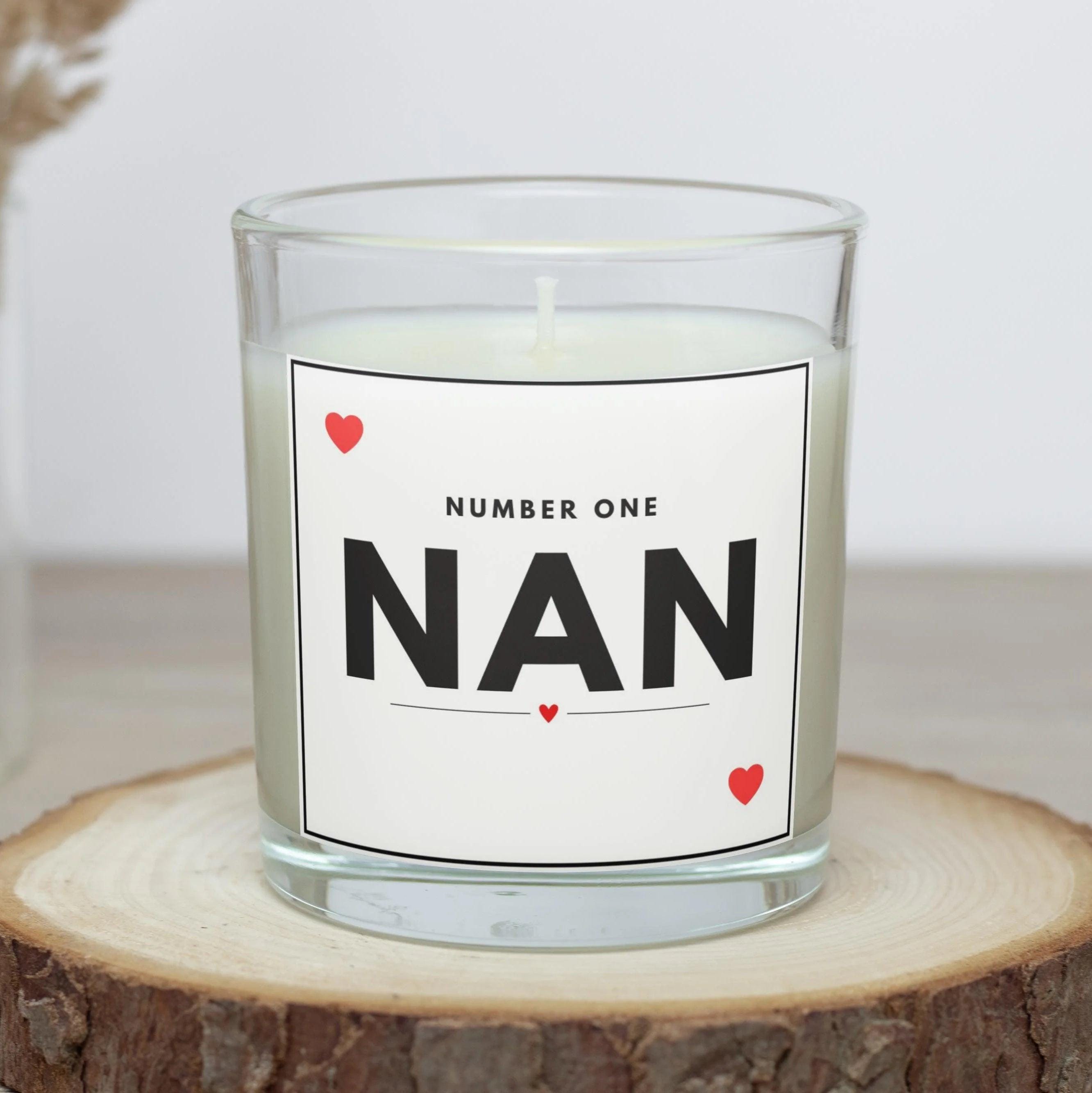 Number One Nan Personalised Candle Gift | Number 1 Nan Gift | Best Nanna Gift | Custom Grandma Candle | Nanna Birthday | Thank You Nan Gift Etsy