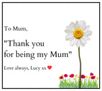 Thank You For Being My Mum Personalised Candle | Mum Message Quote Gift | From Daughter Gift | From Son Gift | Best Mum | Mum Poem Candle Etsy