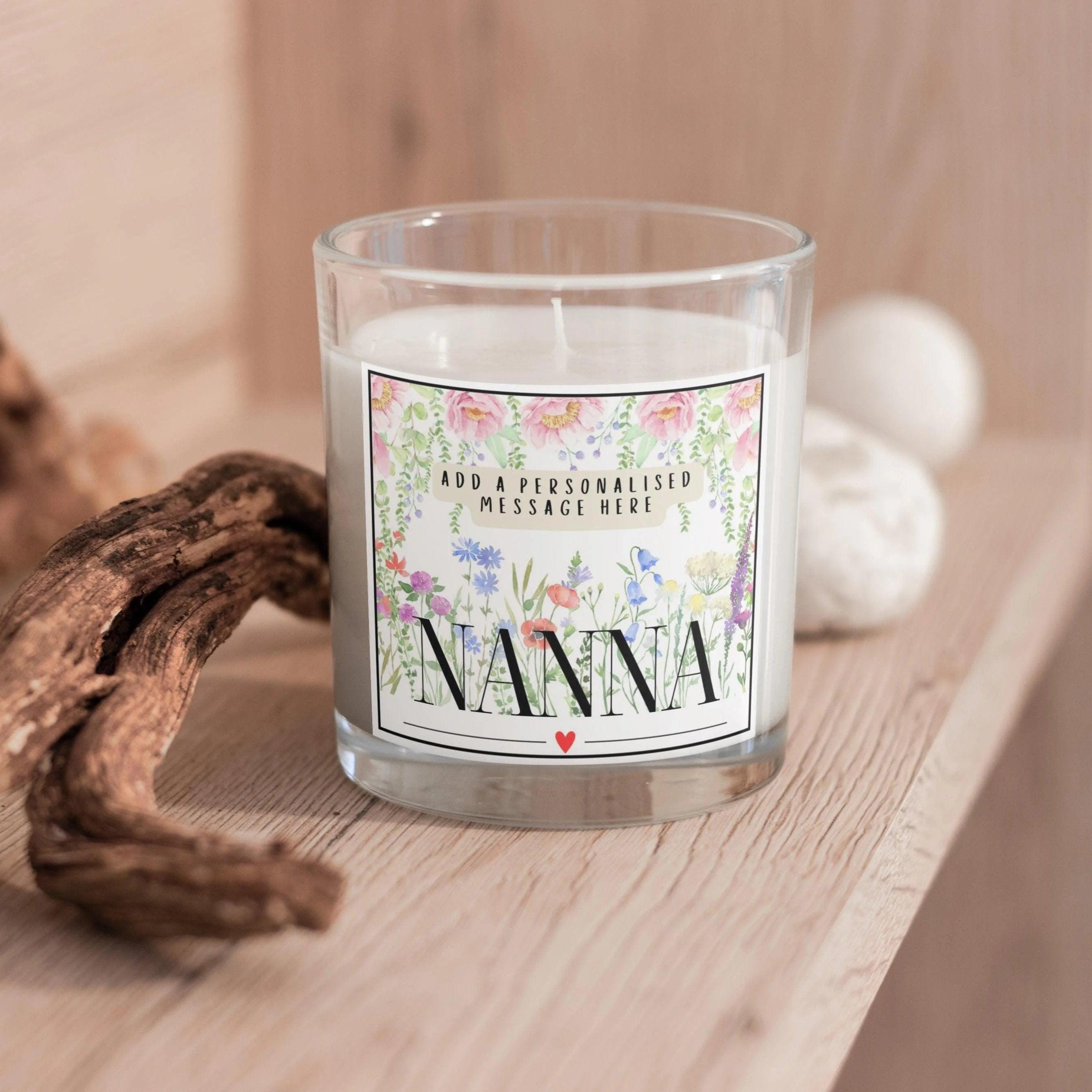 Nanna Message Personalised Candle Gift | Gift for Nanna | Nanna Flowers Message Gift | Nanna Christmas Gift | Nanna Custom Birthday Present Etsy