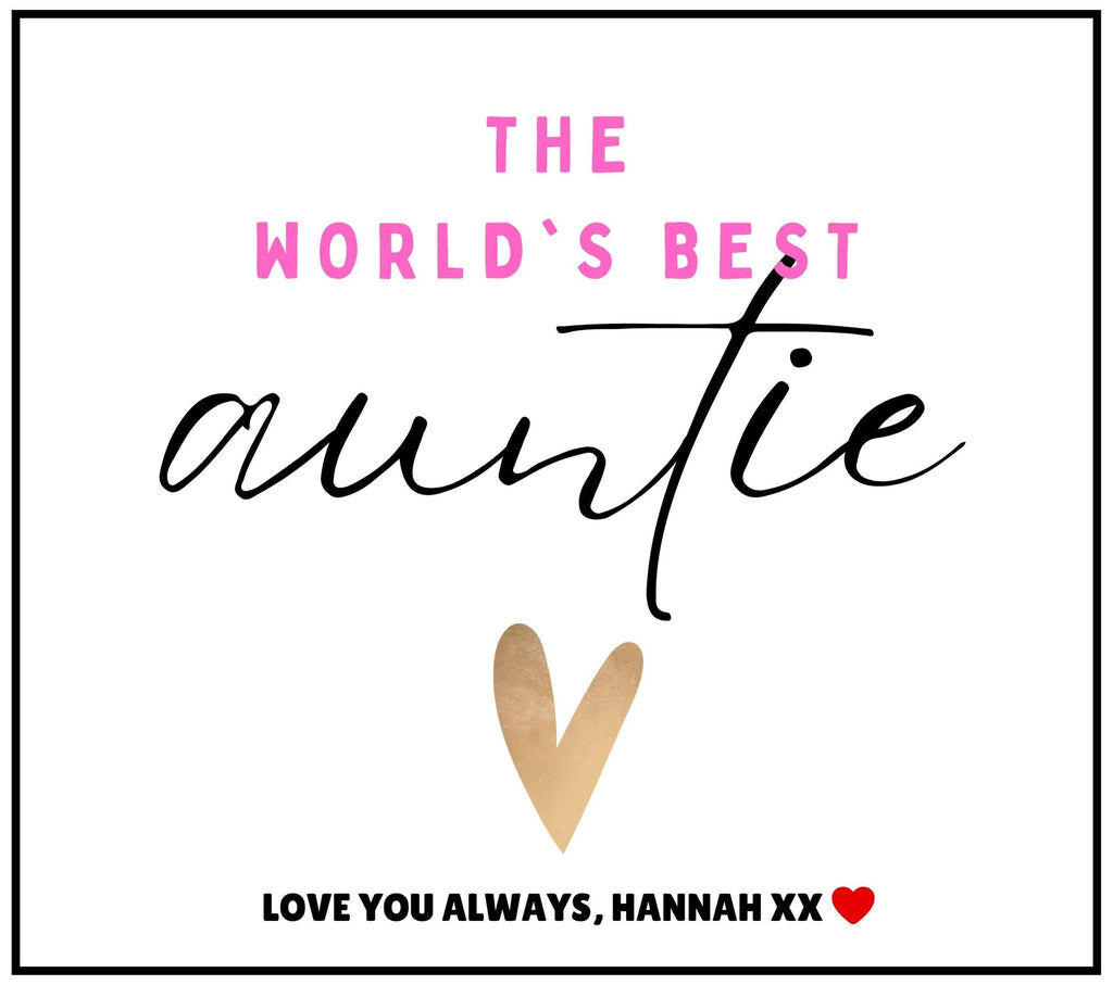 World's Best Auntie Message Personalised Candle | Best Auntie Gift | Auntie Christmas Gift | Auntie Birthday Gift | Best Aunty Candle Gift Etsy