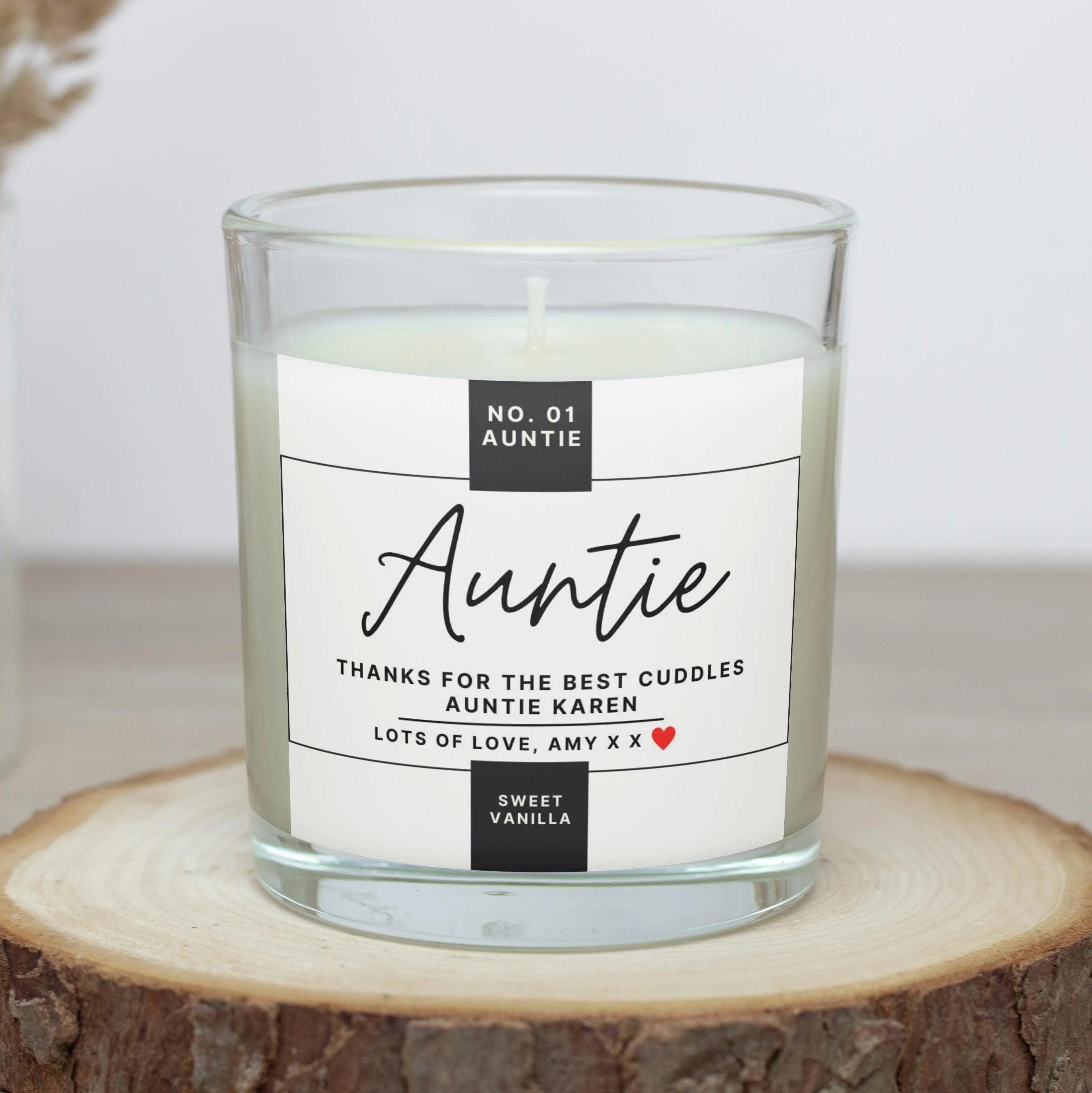 Number 1 Auntie Personalised Candle Gift | Custom Message Number One Aunty Gift | Cute Auntie Gift | Just Because Aunt Candle | Any Message Etsy
