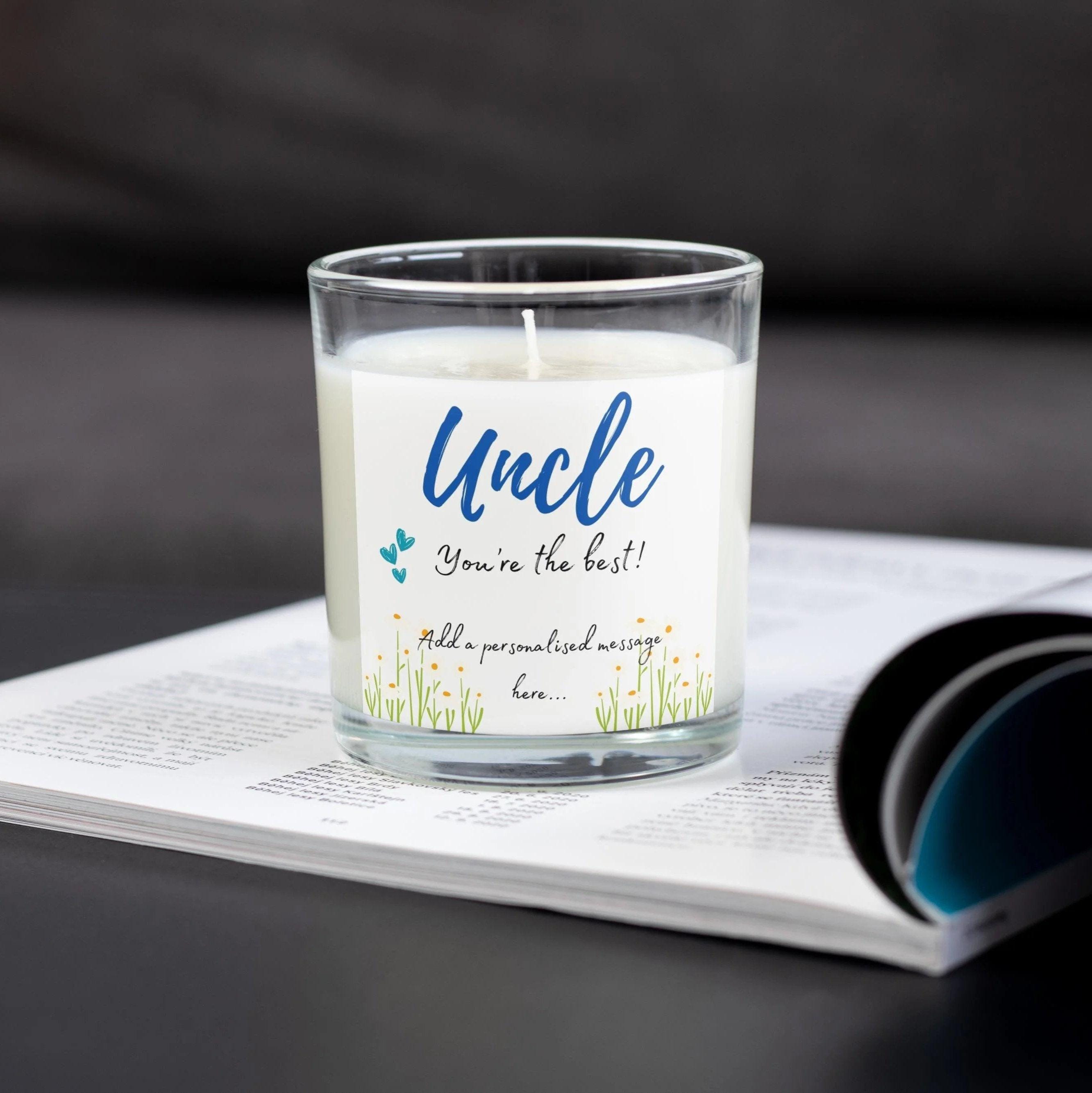 Uncle You're The Best Personalised Candle | Best Uncle Message Gift | Gift for Uncle | Uncle Birthday Gift | Uncle Christmas Gifts | Message Etsy