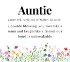 Auntie Noun Definition Personalised Candle Gift | Gift for Aunty | Auntie Definition Message Gift | Aunty Quote Message Candle | Auntie Gift Etsy