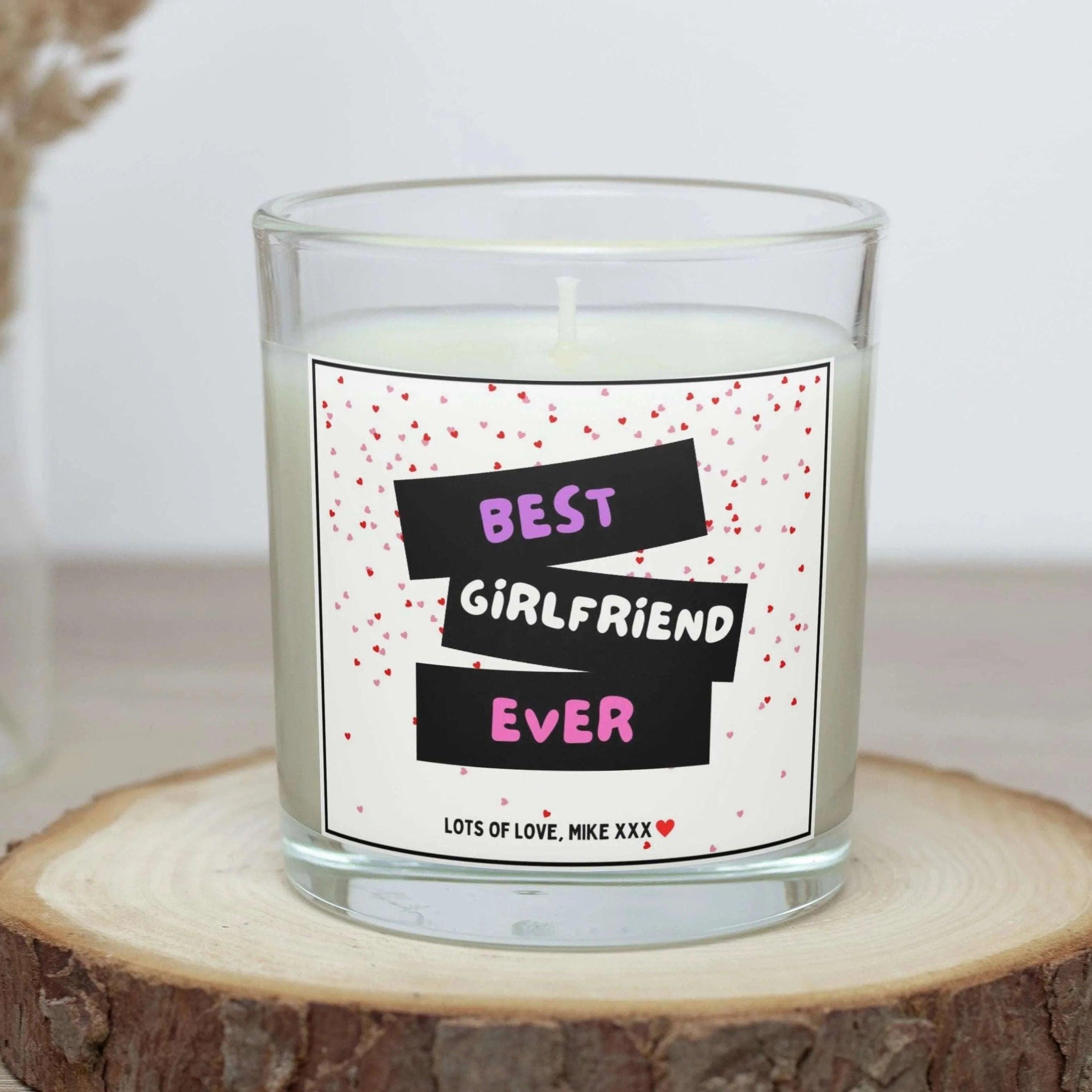 Best Girlfriend Ever Personalised Candle | Best Girlfriend Candle | Best Girlfriend Ever Message | Romantic Gift for Girlfriend | Birthday Etsy