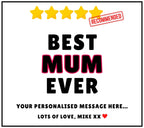 Best Mum Ever 5 Stars Award Personalised Candle Gift | Gift for Mum | Novelty Funny Gift for Mum | Funny Mum Rating Candle | Five Star Mum Etsy