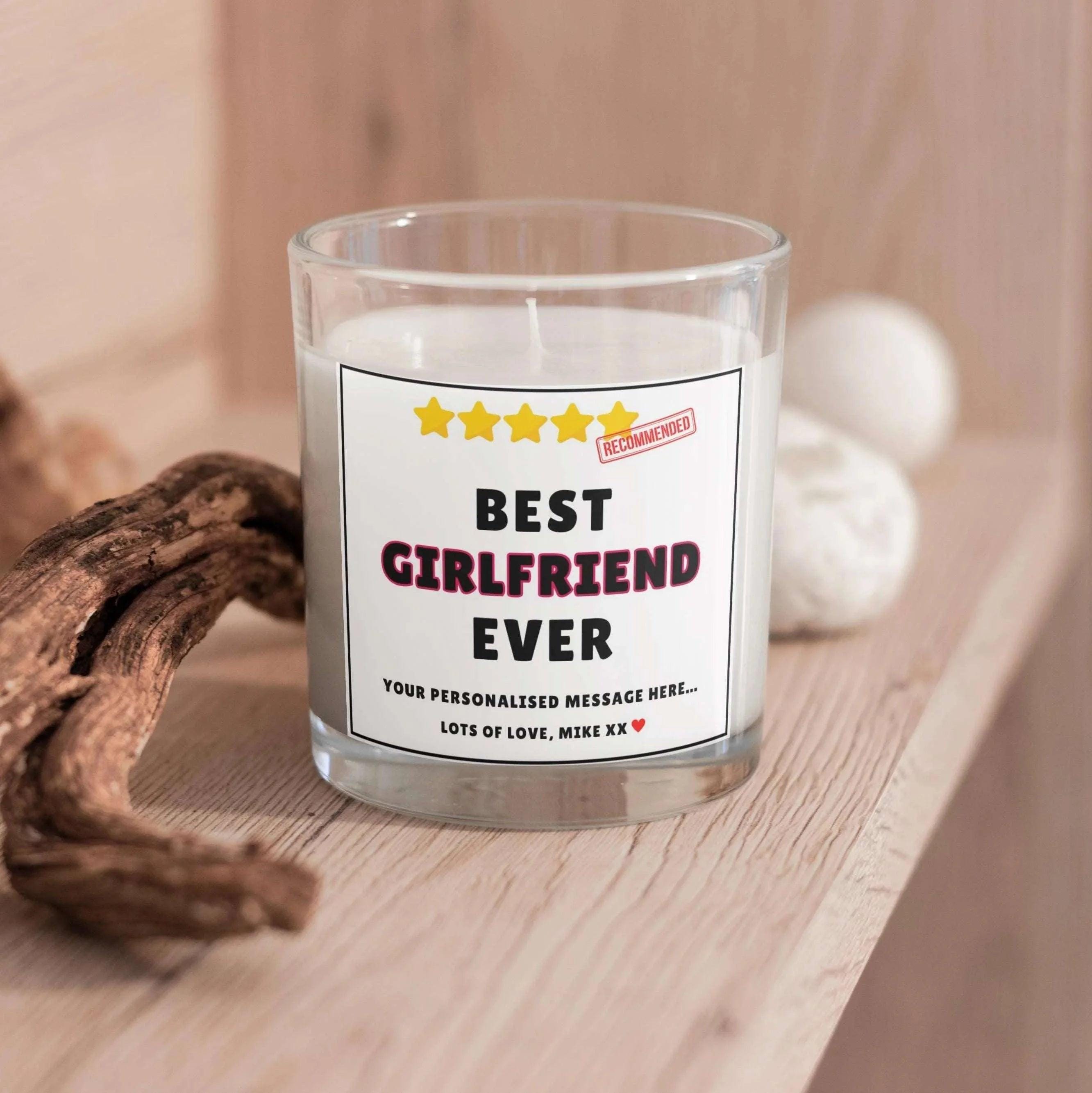Personalised Best girlfriend Ever Stars Candle Gifts for Girlfriend, Gifts For Wife, Relationship Gifts for Couples, Soulmate Gifts Etsy