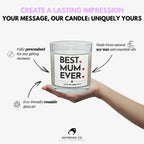 Best Mum Ever Personalised Candle | Best Mum Ever Gift | Best Mum Ever Hearts Candle | Gift for Mum | Mum Birthday | Mum Christmas Gifts Etsy