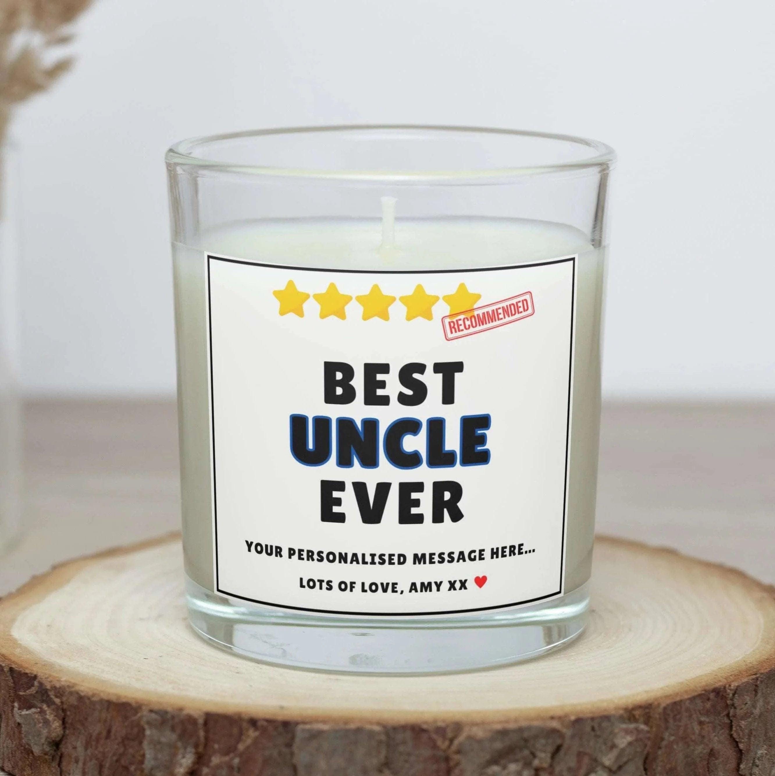 Personalised Best Uncle Ever Stars Candle, Gifts For Uncle, Birthday Gift For Uncle, Thank You Uncle, Best Uncle Gifts Christmas Etsy