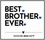 Best Bro Ever Hearts Personalised Candle | Best Brother Gift | Message Gift for Brother | Brother Candle | Birthday Gift | Christmas Gift Etsy