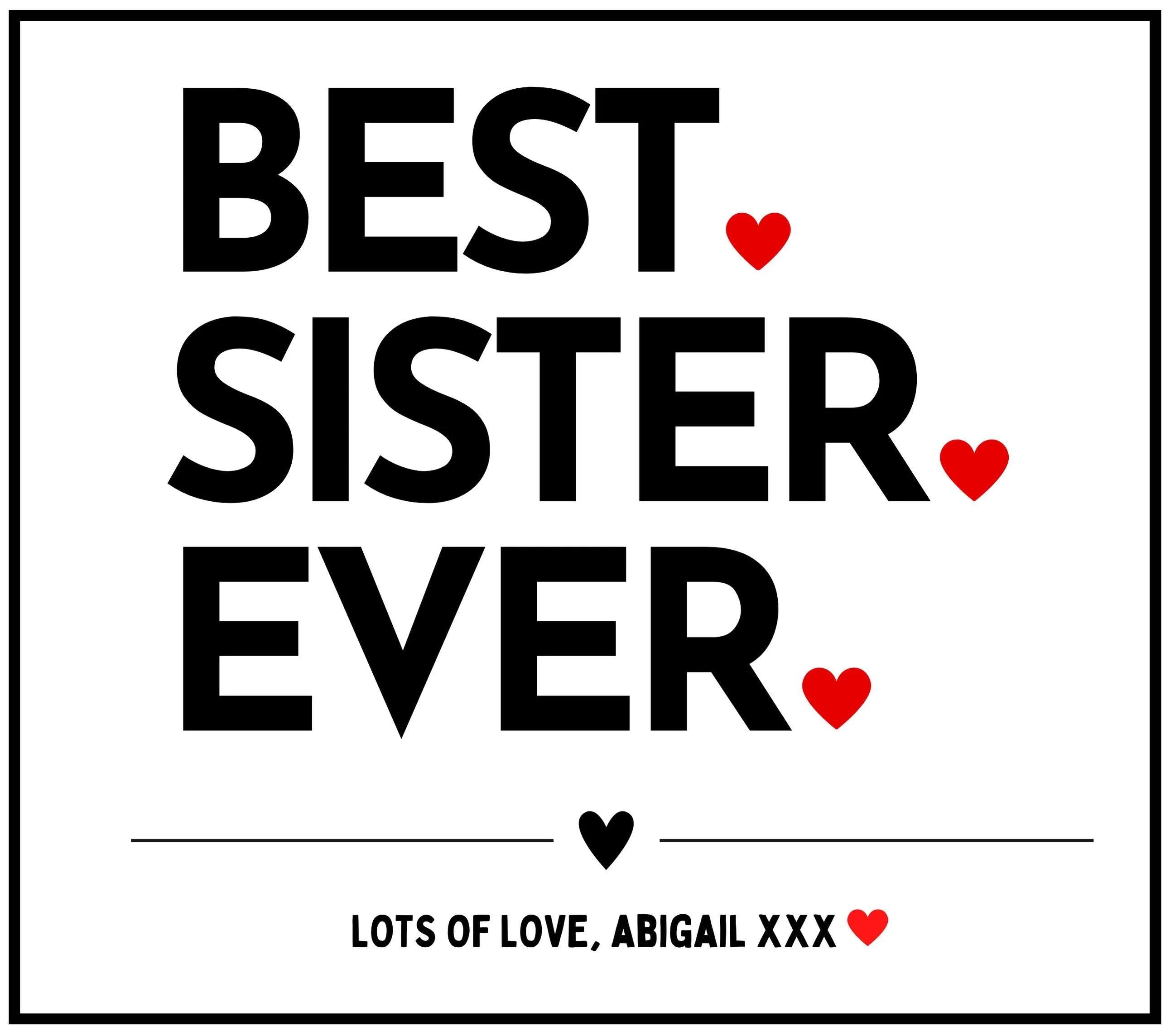 Best Sister Ever Personalised Candle Gift | Best Sister | Love you Sister | Sister Birthday | Just Because Sister | Sister Christmas Gift Etsy