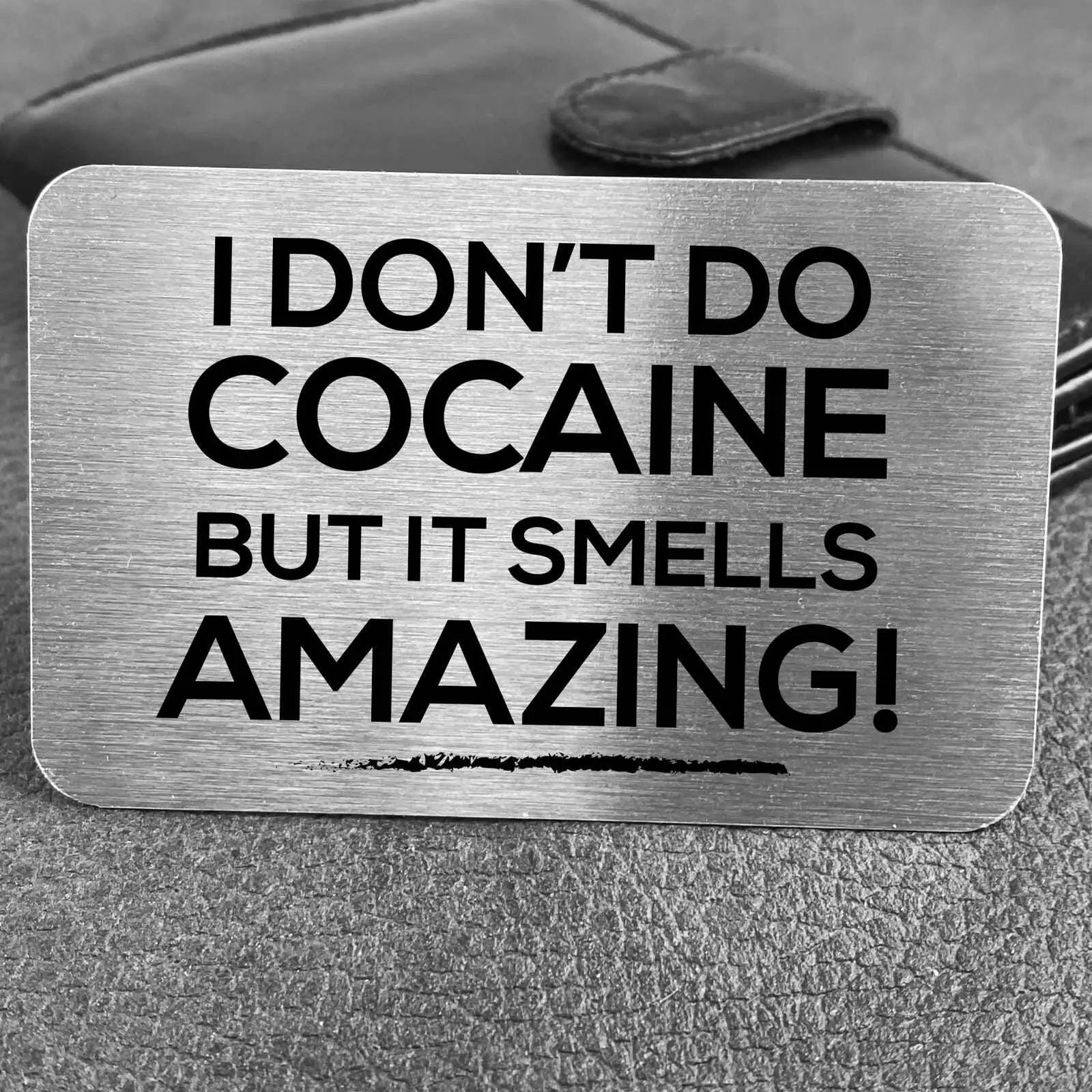 Novelty Cocaine Wallet Card, Secret Santa, Funny Gift, Gift for Him, Cocaine Drugs Joke, Boyfriend, Work Friend, Night Out, On a Bender Gift Etsy