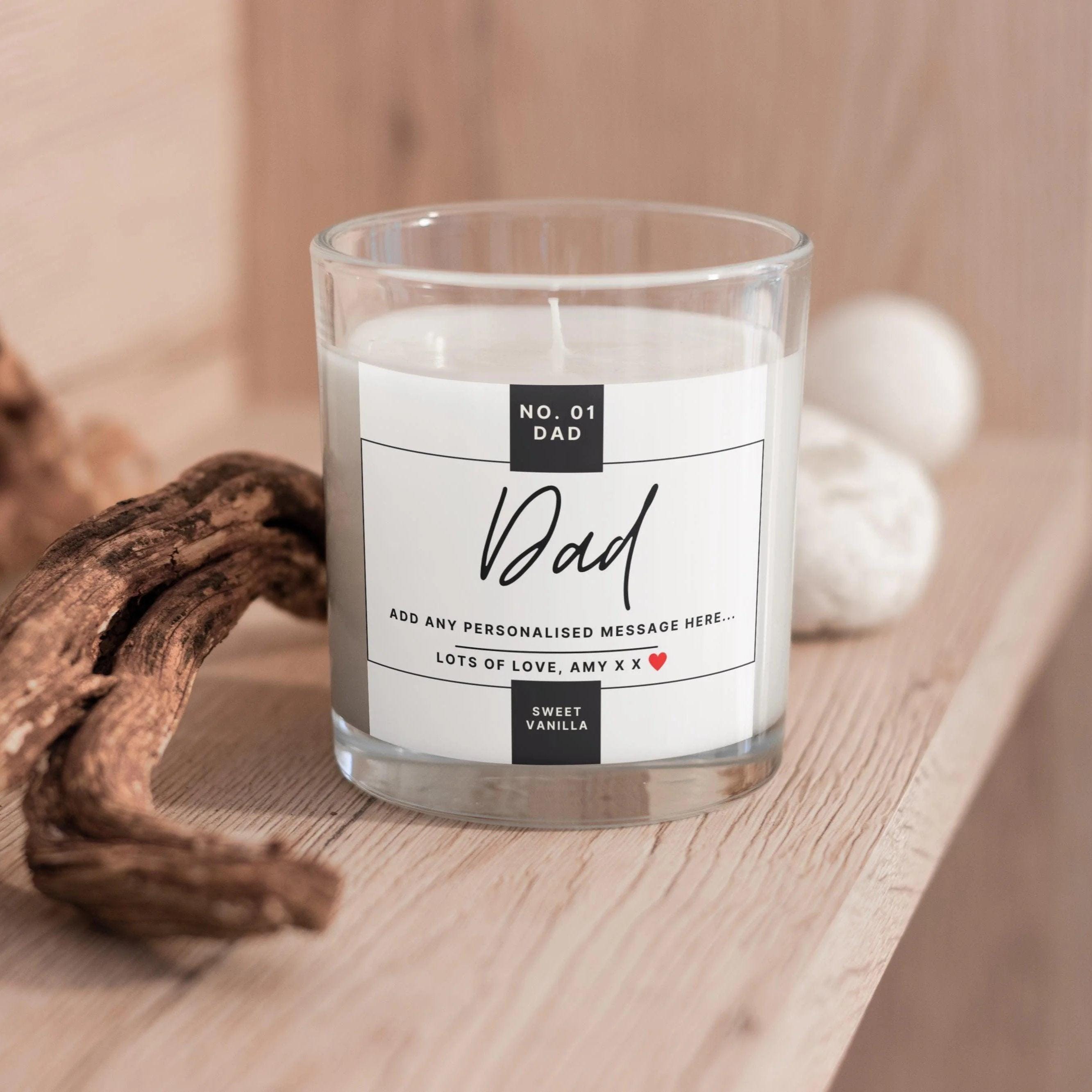 Dad Message Personalised Candle | Number 1 Dad Gift | Best Dad Message Candle | Dad Christmas | Father's Day Gift | Custom Dad Message Gift Etsy