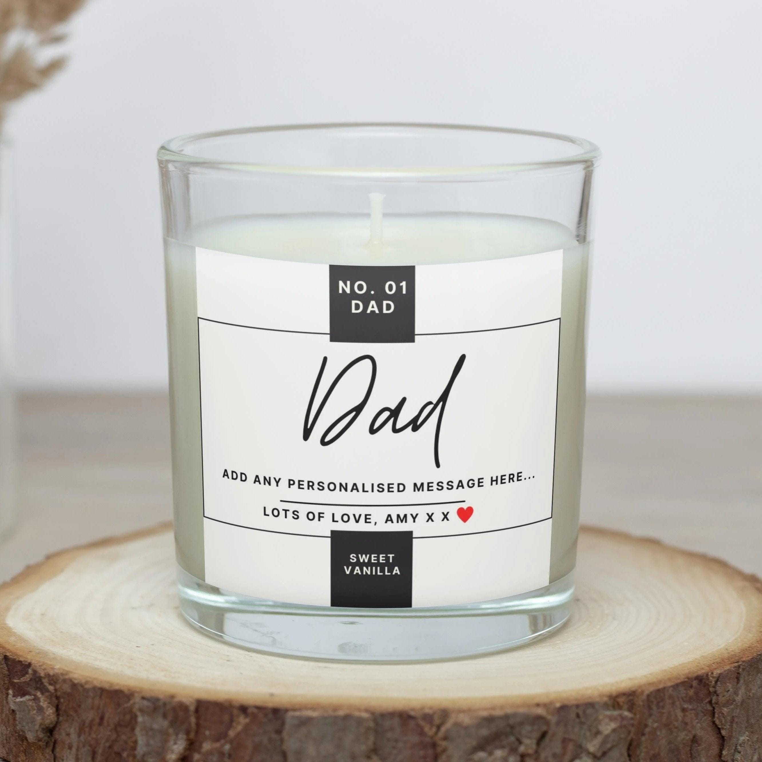 Dad Message Personalised Candle | Number 1 Dad Gift | Best Dad Message Candle | Dad Christmas | Father's Day Gift | Custom Dad Message Gift Etsy