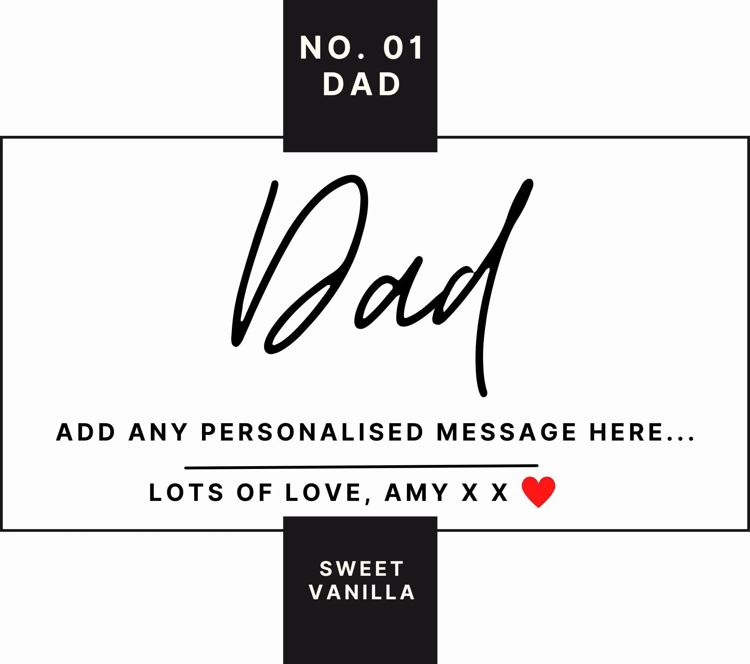 Dad Message Personalised Candle | Number 1 Dad Gift | Best Dad Message Candle | Dad Christmas | Father's Day Gift | Custom Dad Message Gift Etsy