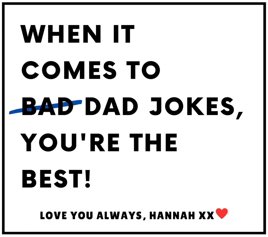 Bad Dad Jokes Funny Personalised Candle | Novelty Gifts for Dad | Funny Dad Joke Message Gift | Dad Pun | Funny Birthday Candle Gift for Dad Etsy
