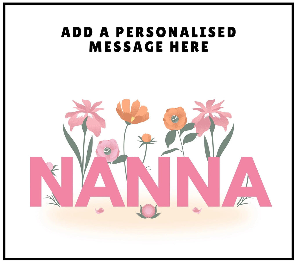 Nanna Message Flowers Personalised Candle | Gift for Nanna | Birthday Gifts for Nanna | Christmas | Custom Nanna | Nanna Message Candle Gift Etsy