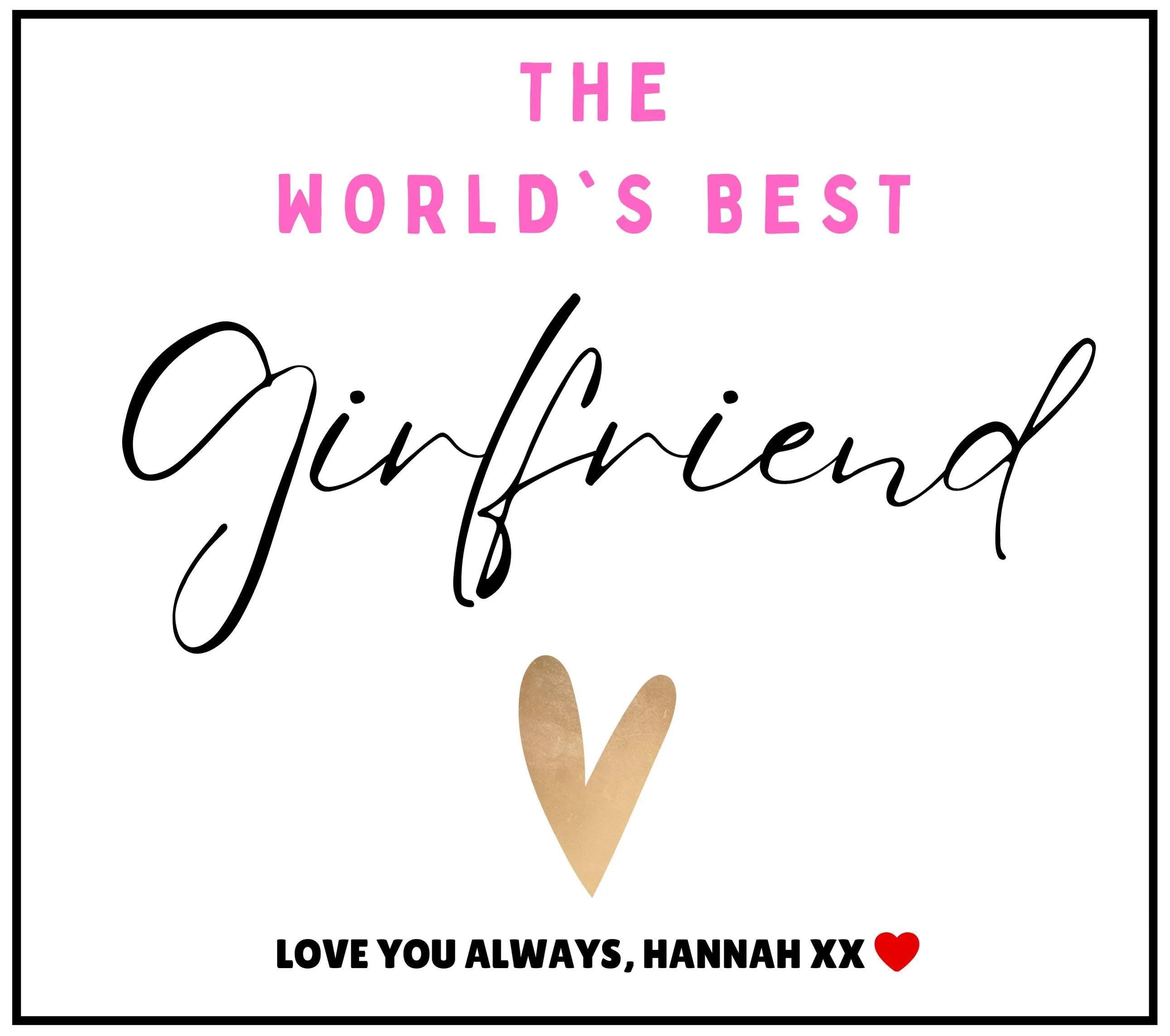 World's Best Girlfriend Personalised Candle | Best Girlfriend Gift | Girlfriend Birthday Gift | Girlfriend Christmas Gift | Message Candle Etsy
