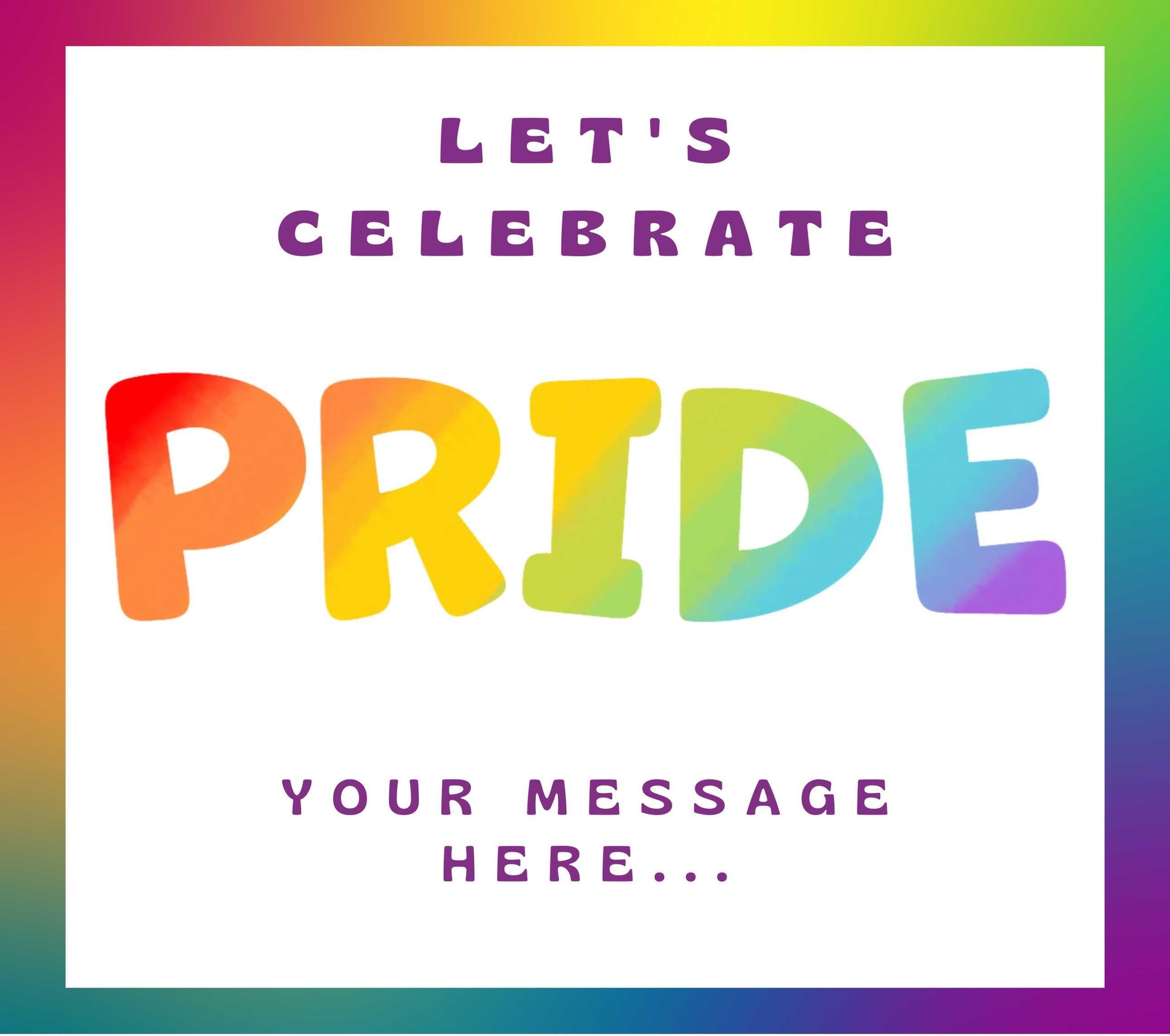 Let's Celebrate Pride Personalised Candle | LGBTQ Gifts | Gay Pride Gift | Gift for Gay Pride | Personalised Gay Message Gift | Lesbian Gift Etsy