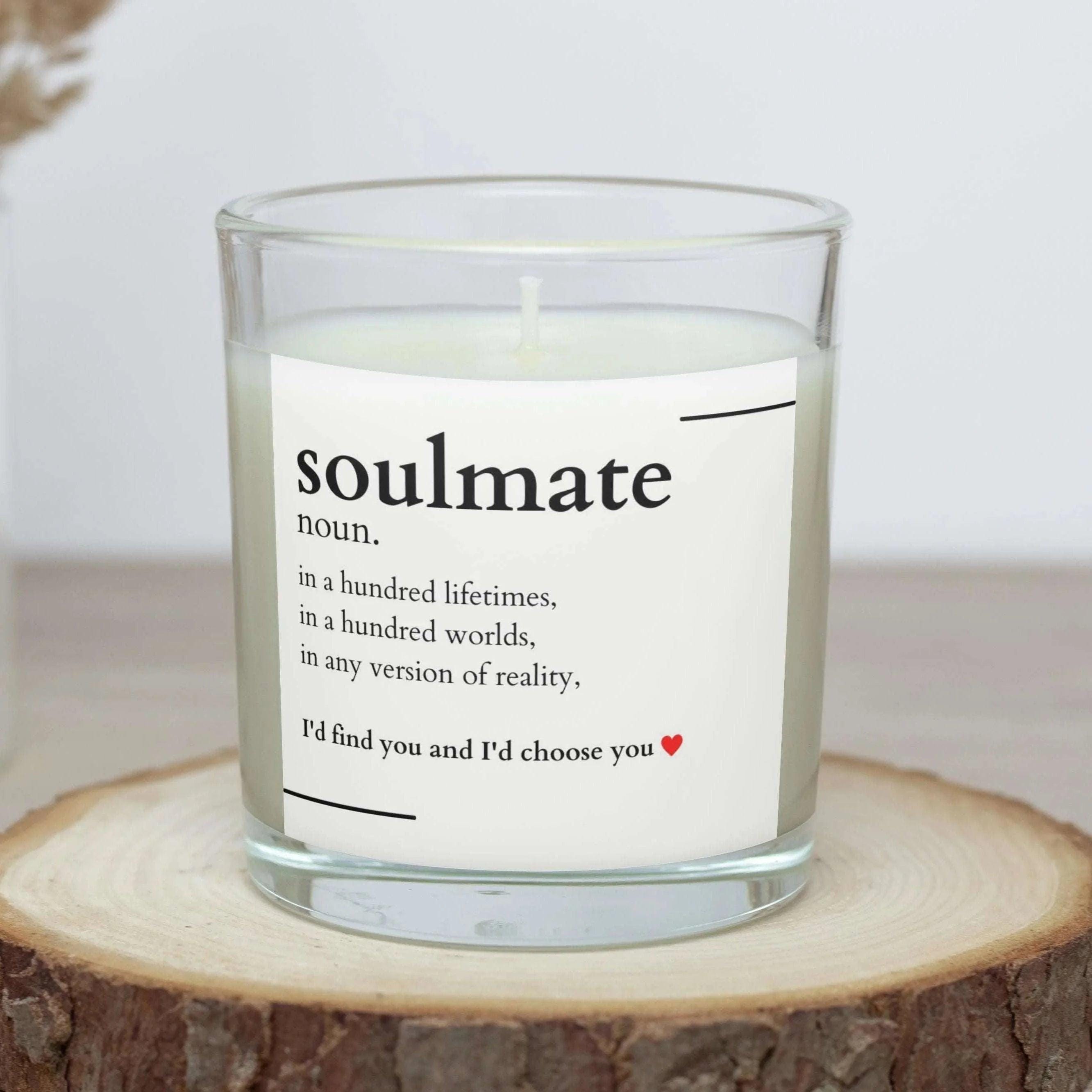 Soulmate Girlfriend Personalised Candle | Cute Noun Definition Gift for Girlfriend | Thoughtful Quote | Girlfriend Birthday | Anniversary Etsy