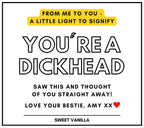 Dickhead Candle | Funny Candle | Novelty Gift | Dickhead Gift | You're A Dickhead | Gift for Him | Gifts for Her | Novelty Gifts | Rude Gift Etsy