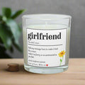 Girlfriend Noun Quote Personalised Candle | Gift for Girlfriend | Girlfriend Message Gift | Girlfriend Birthday | Girlfriend Anniversary Etsy