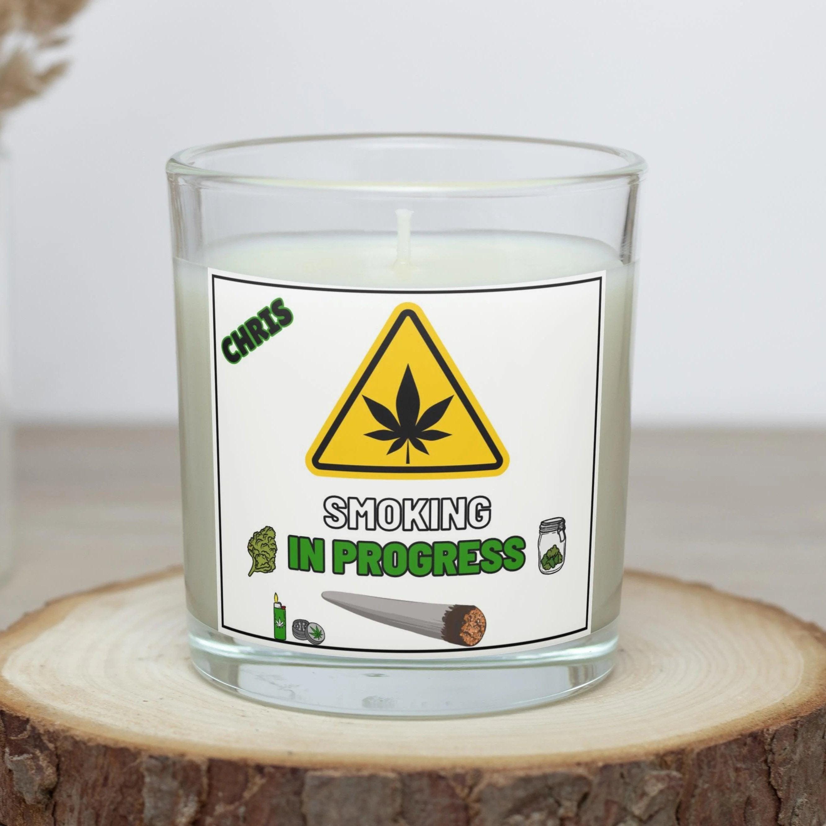 Weed Smoking in Progress Personalised Candle | Novelty Cannabis Smokers Gift | Fun Gift for Smokers | Spliff Gift | Novelty Smoke a Joint Etsy