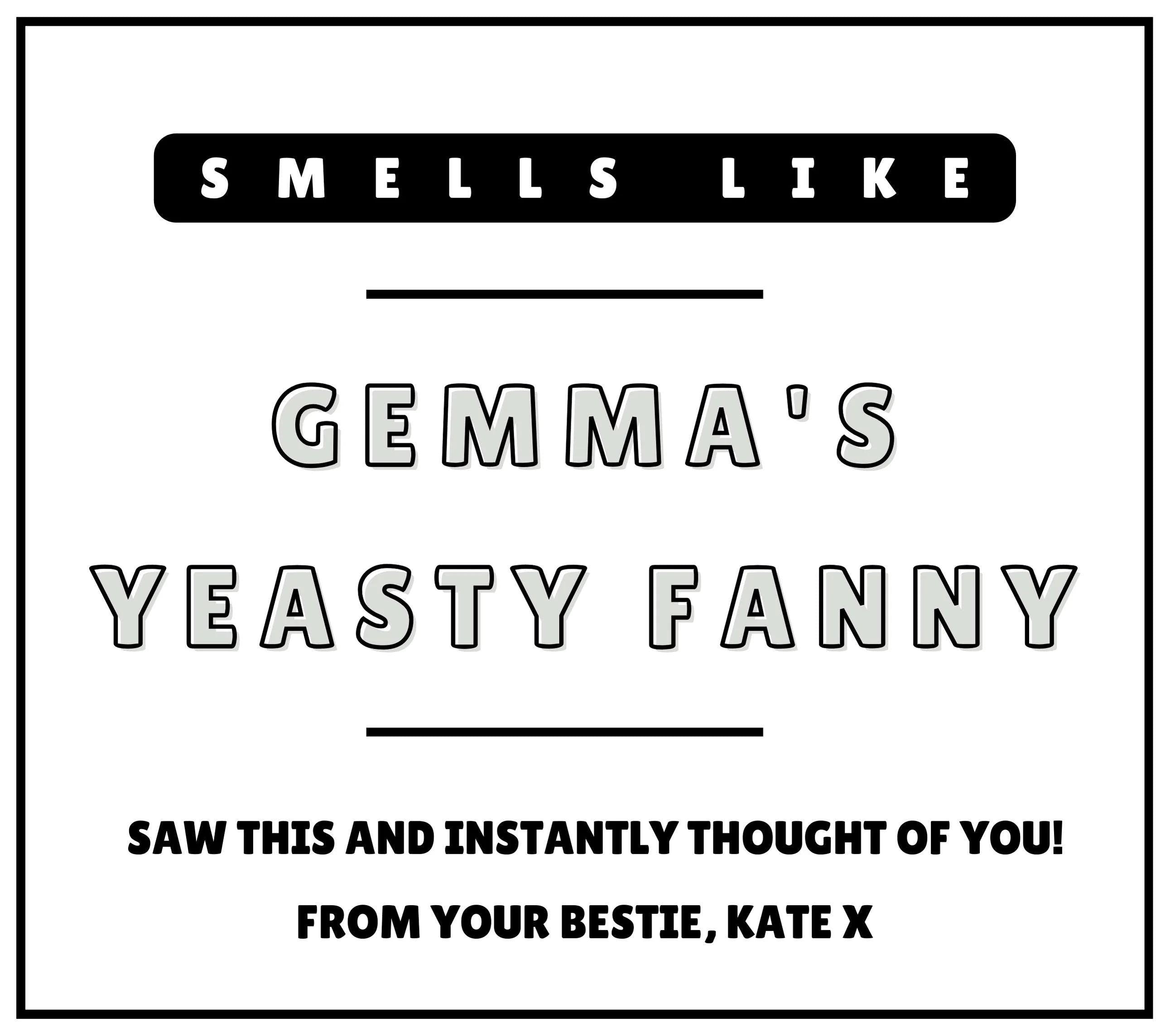 Yeasty Fanny Name Personalised Candle | Rude Candle Gift | Joke Novelty Candle | Best Friend | Work Friend | Funny Candle | Rude Adult Gift Etsy