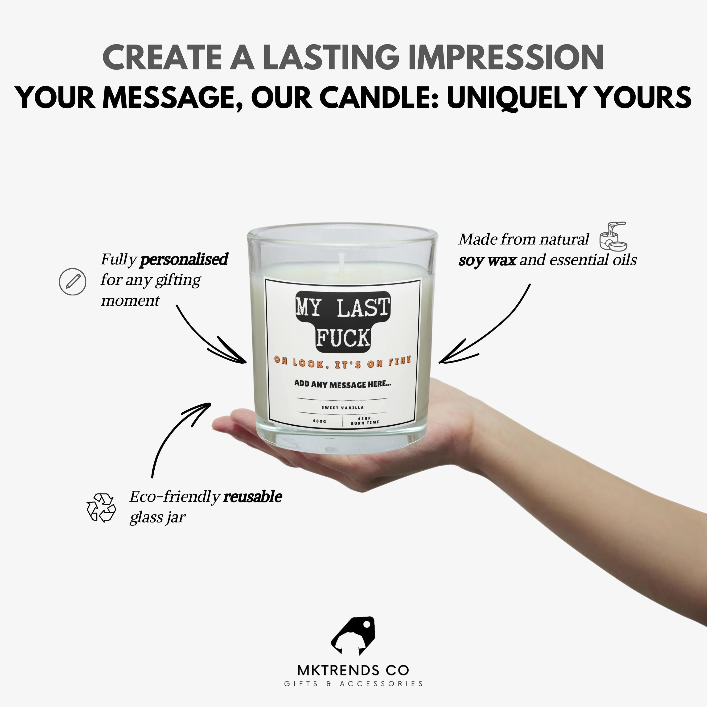 My Last Fuck, Oh Look It's On Fire Personalised Candle | Funny Candle | Adult Joke | Funny Novelty Gift | Last Fuck Candle | Last Fuck Gift Etsy