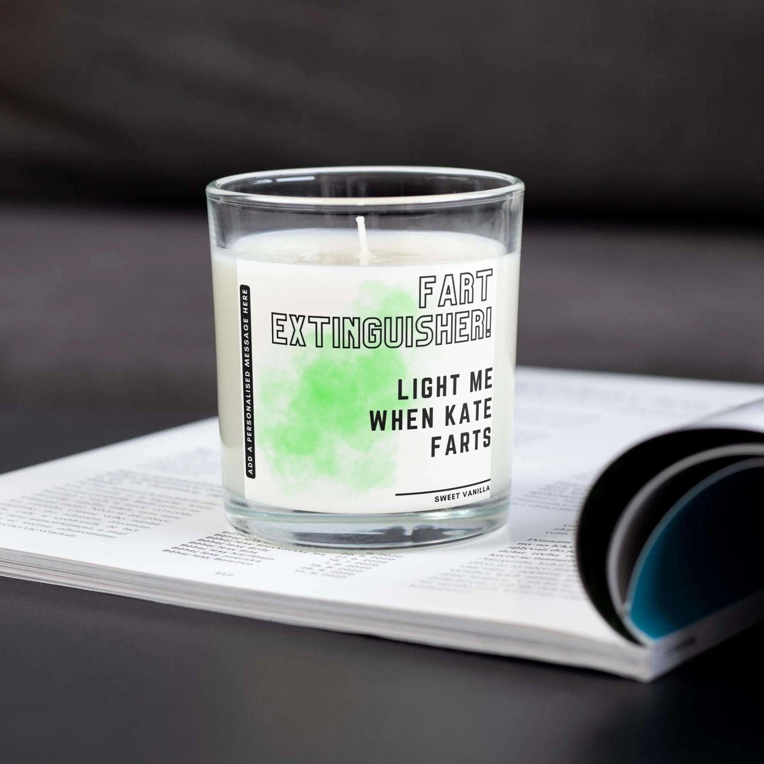 Fart Extinguisher Personalised Candle | Funny Candle | Message Candle | Funny Novelty Gift | Funny Personalised Candle Christmas | Dog Fart Etsy