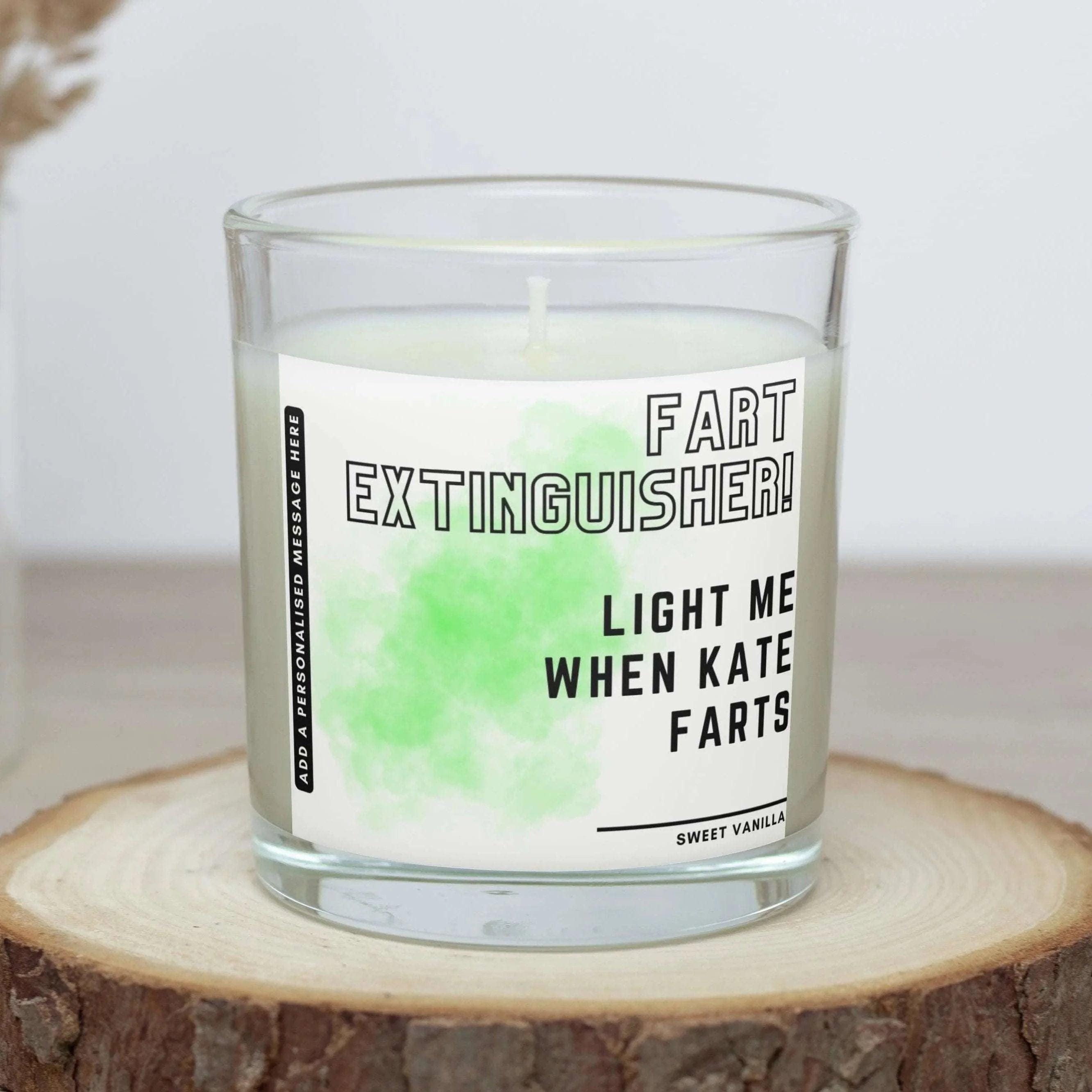 Fart Extinguisher Personalised Candle | Funny Candle | Message Candle | Funny Novelty Gift | Funny Personalised Candle Christmas | Dog Fart Etsy