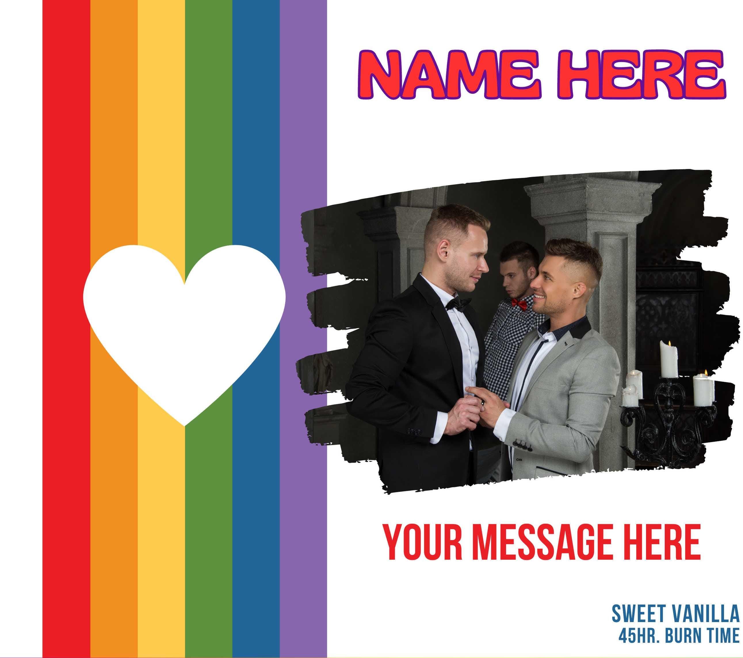 Gay Photo Upload Personalised Candle | LGBTQ Gifts | Gay Photo Gift | Gay Relationship Gift | Gay Memories Gift | Lesbian Photo Message Gift Etsy