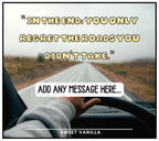Roads You Didnt Take Personalised Candle | Vanlife Decor | Campervan Quote | Motorhome Quote | Vanlife Accessories | Personalised Message Etsy