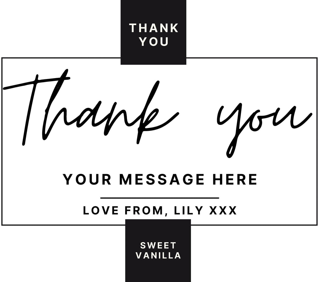 Thank You Gift | Personalised Candle | Elegant Thank you Candle | Name Message Appreciation Gift | Thoughtful Thank You Candle | Any Message Etsy