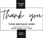 Thank You Gift | Personalised Candle | Elegant Thank you Candle | Name Message Appreciation Gift | Thoughtful Thank You Candle | Any Message Etsy