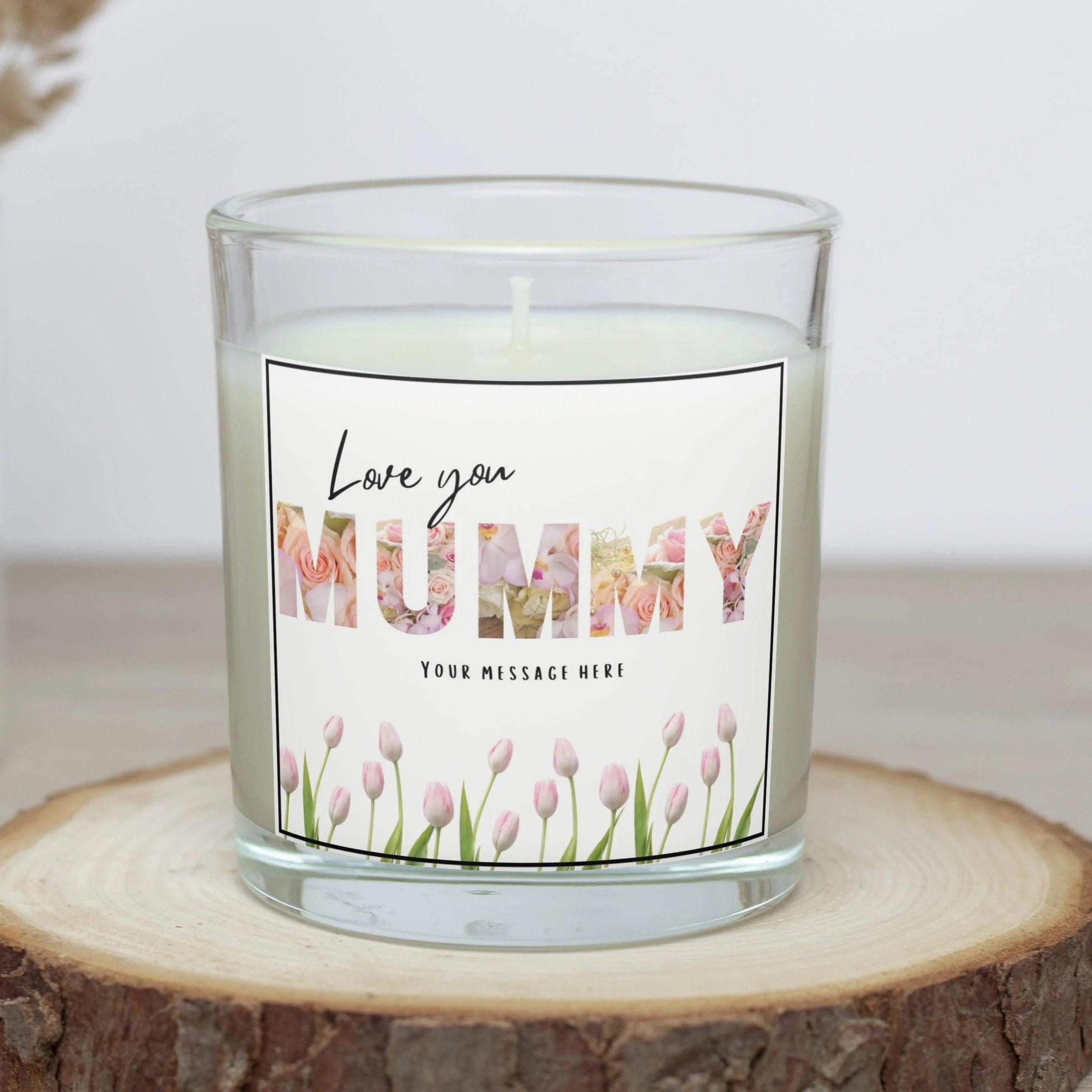 Love You Mummy Personalised Candle | Love You Mummy Gift | Gift for Mummy | Mummy Birthday | Mummy Christmas | Mother's Day Message Gifts Etsy