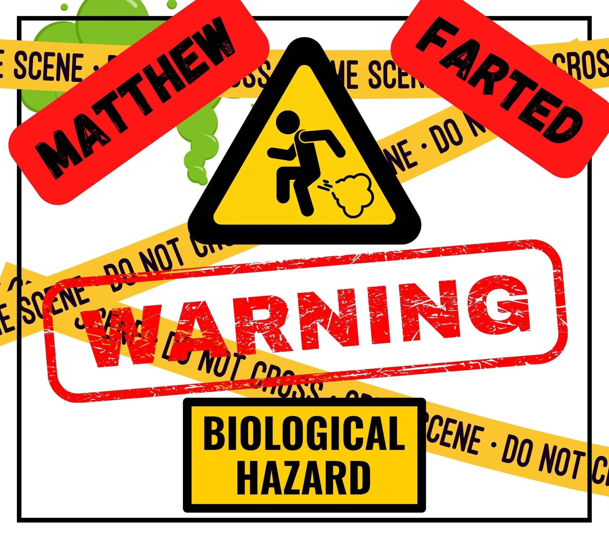 Fart Hazard Warning Personalised Candle | Funny Candle | Funny Gift | funny Farted Gift | Rude Fart Joke | Toilet Humour | Funny Family Joke Etsy