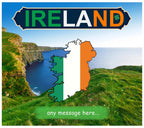 Ireland personalised candle | Ireland Gift | Ireland Message Candle | Ireland Home Decor | Ireland Birthday Message | Irish candle Message Etsy