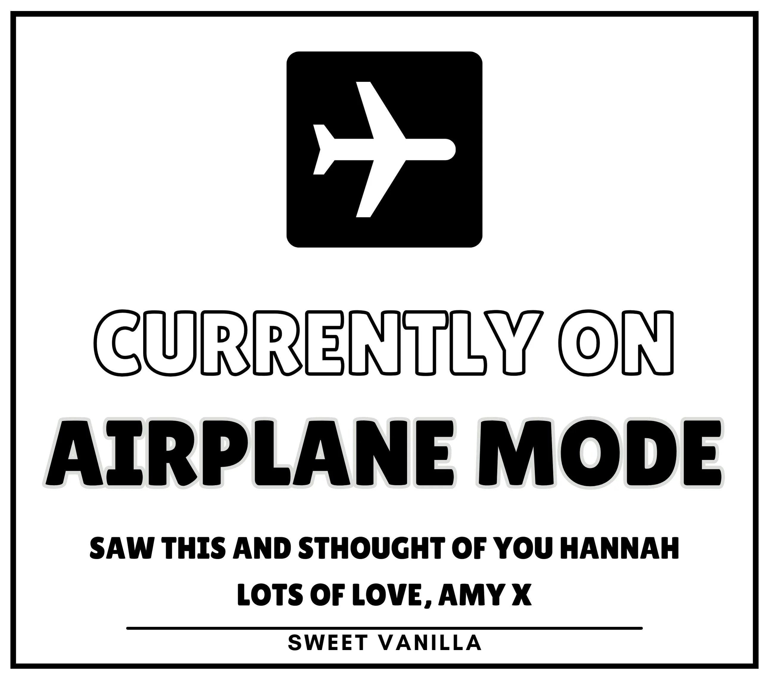 Airplane Mode Personalised Candle | Funny Candle | Novelty Gift | Work Friend | Lazy Gifts | Funny Candle | Sister | Mum | Best Friend Gifts Etsy