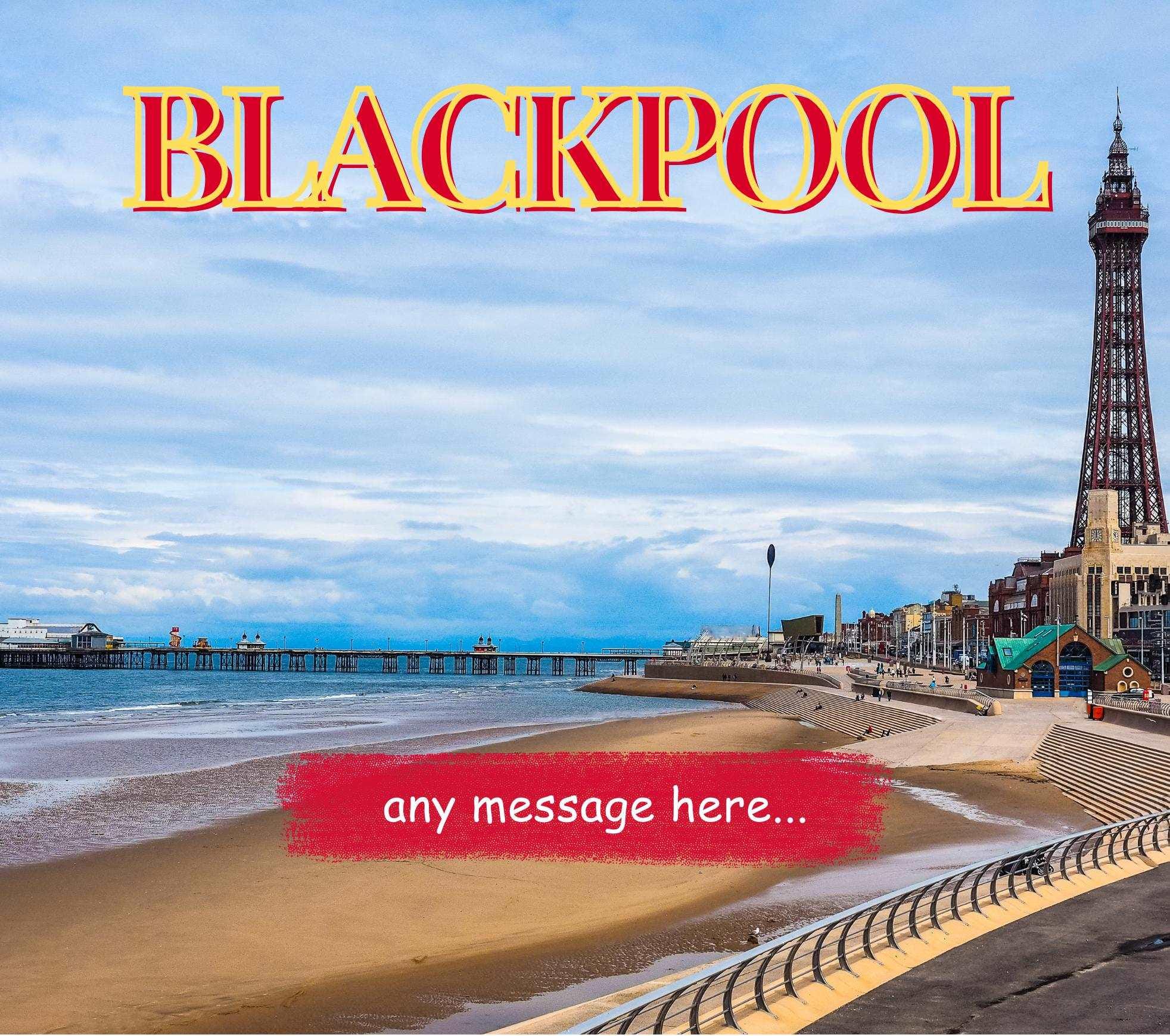 Blackpool Personalised Candle | Blackpool Gift | Blackpool Message Candle | Blackpool Holiday | Blackpool Tower | Central Pier | North Pier Etsy