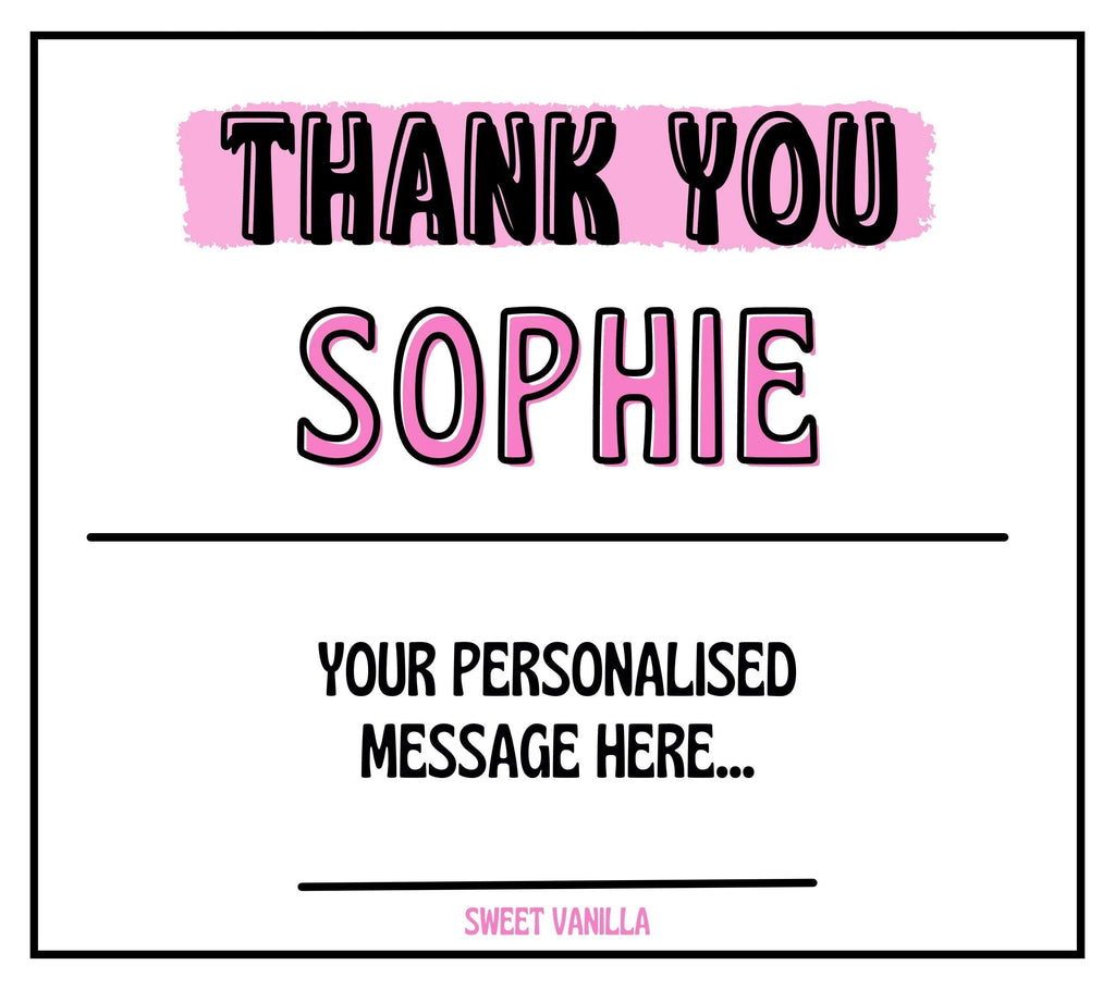 Pink Thank You Name Gift for Her | Personalised Thank You Candle | Cute Appreciation Candle Gift | Thank You Name Gift for Her | Thank You Etsy