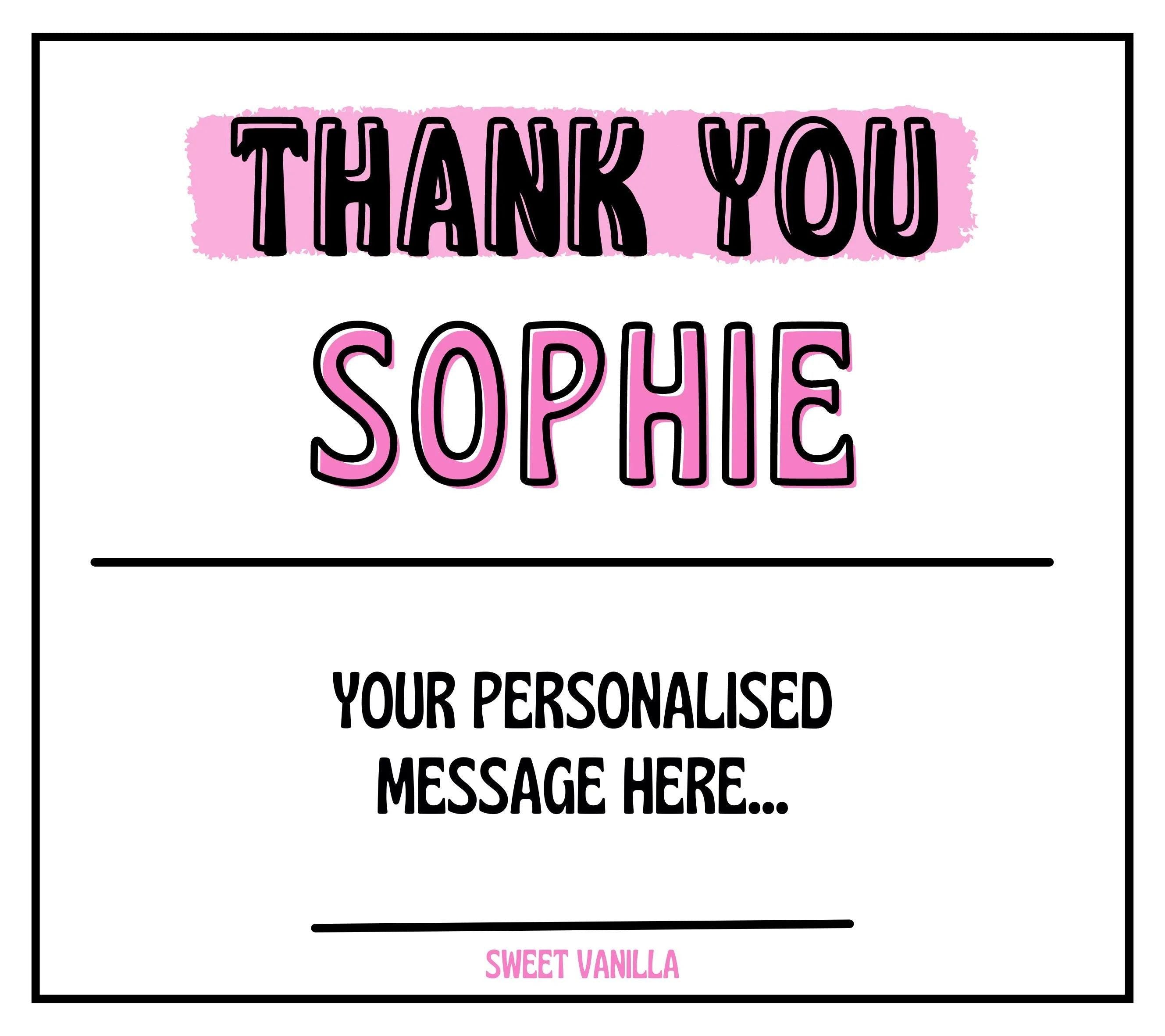 Pink Thank You Name Gift for Her | Personalised Thank You Candle | Cute Appreciation Candle Gift | Thank You Name Gift for Her | Thank You Etsy