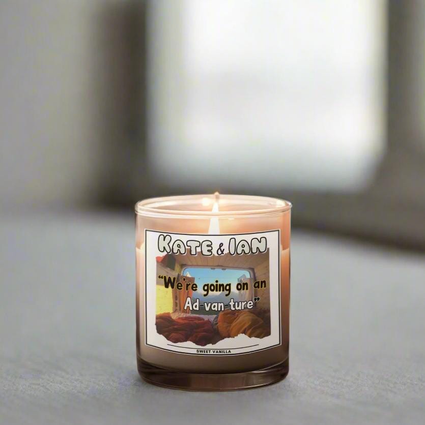 Advanture Personalised Candle | Vanlife Candle | Travel Gift | Motorhome Adventure | Campervan Road Trip | Personalised Message Candle Gift Etsy