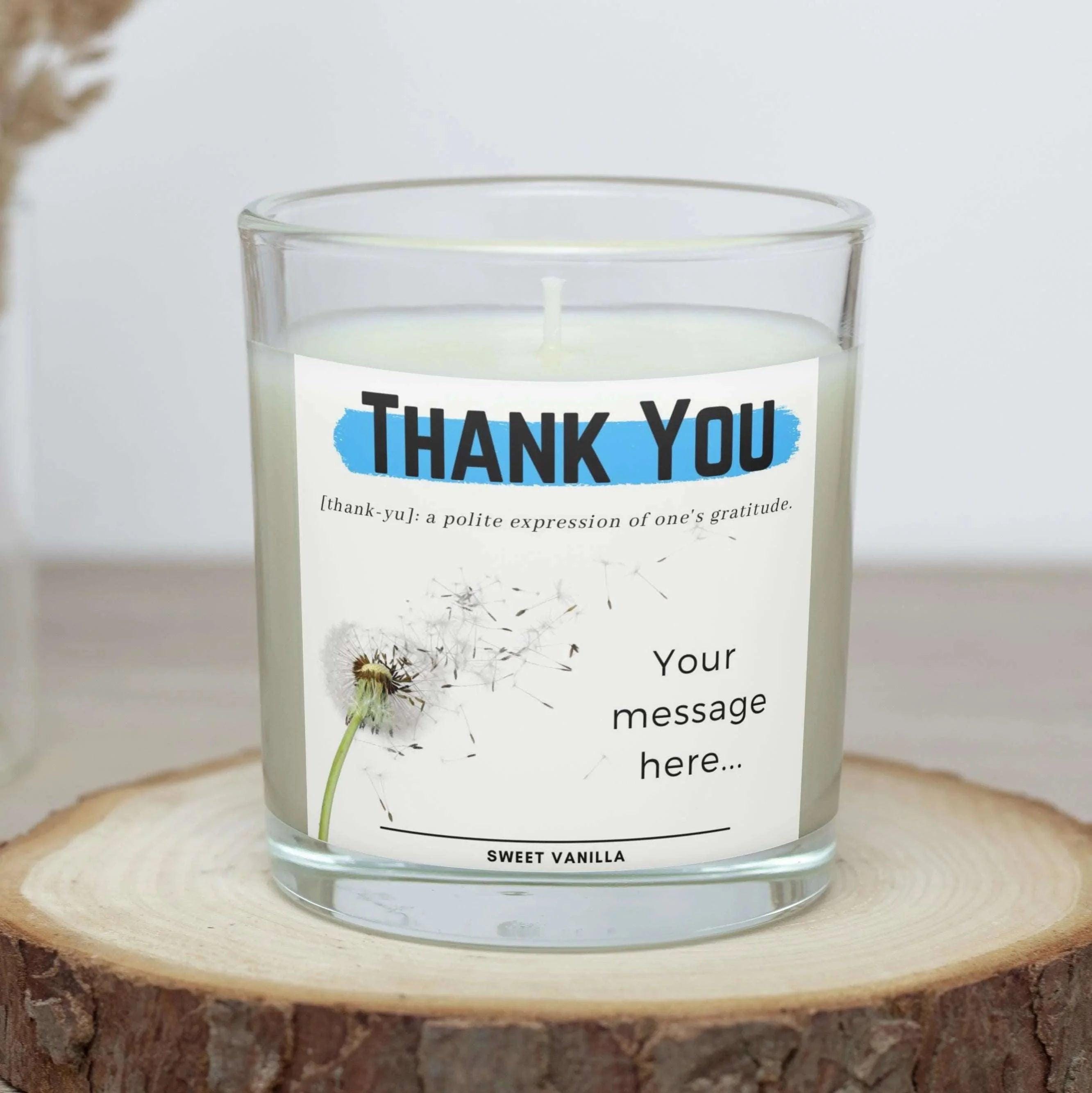 Thank You Noun Gift for Him | Personalised Thank You Candle | Gift for Boyfriend | Son | Work Friend | Uncle | Dad | Grandad | Noun Message Etsy