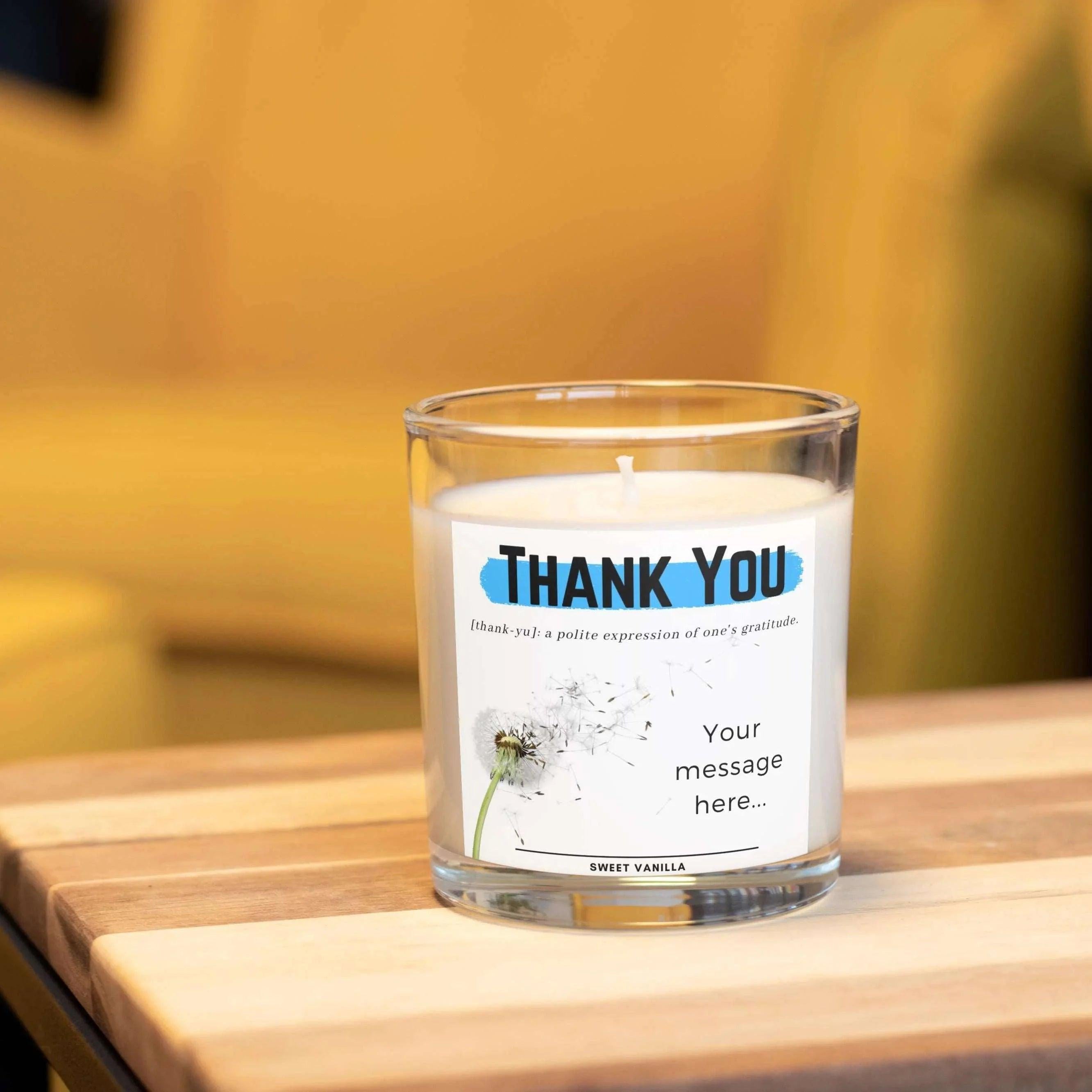 Thank You Noun Gift for Him | Personalised Thank You Candle | Gift for Boyfriend | Son | Work Friend | Uncle | Dad | Grandad | Noun Message Etsy