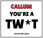 You're A Twat Personalised Candle | Rude Gifts | Funny Gifts | Gifts for Friend | Work Friend Gift | Funny Candle | Novelty Gift Christmas Etsy