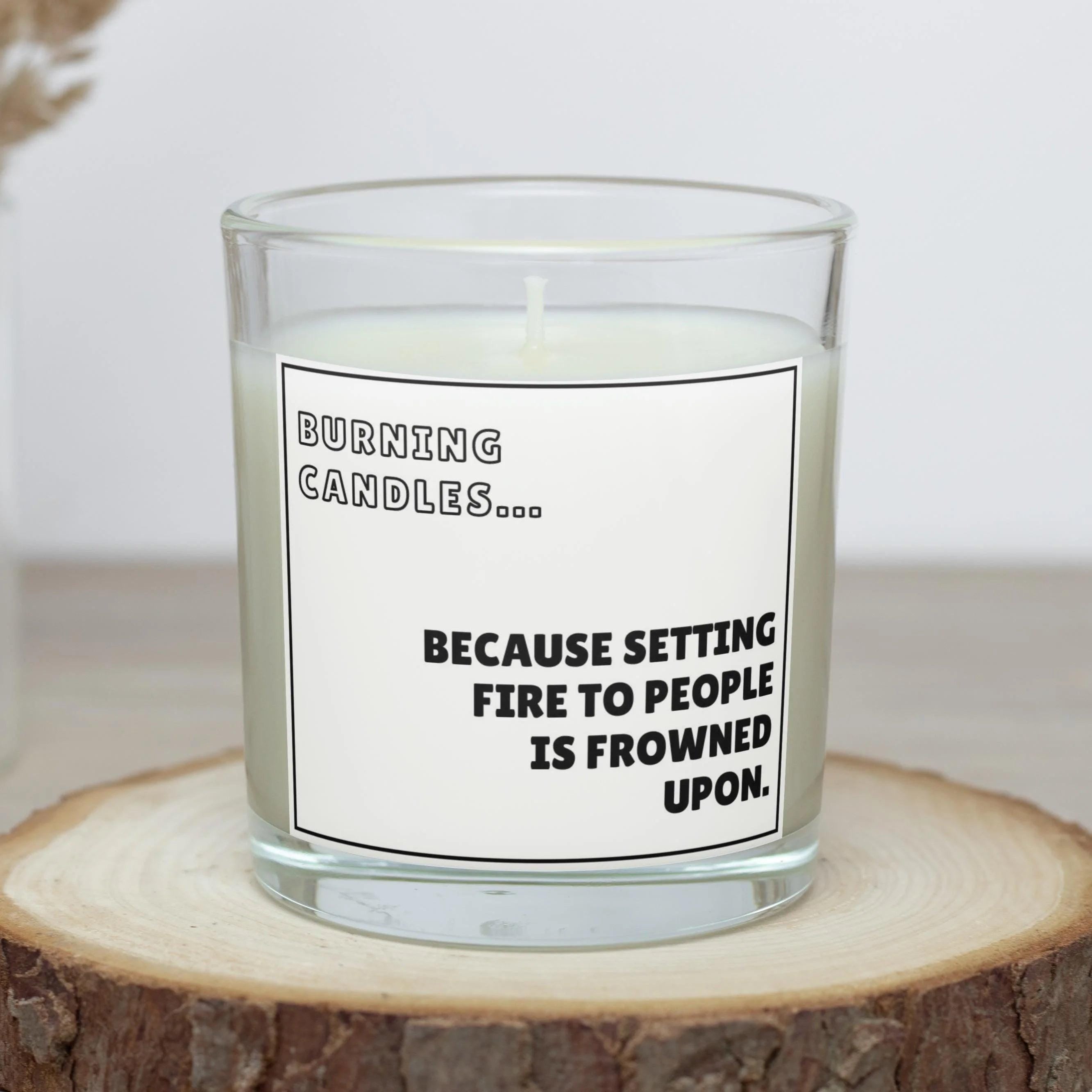 Funny Setting Fire to People Personalised Candle | Fun Novelty Message Candle | Gift for Work Friend | Funny Joke Personalised Candle Gift Etsy